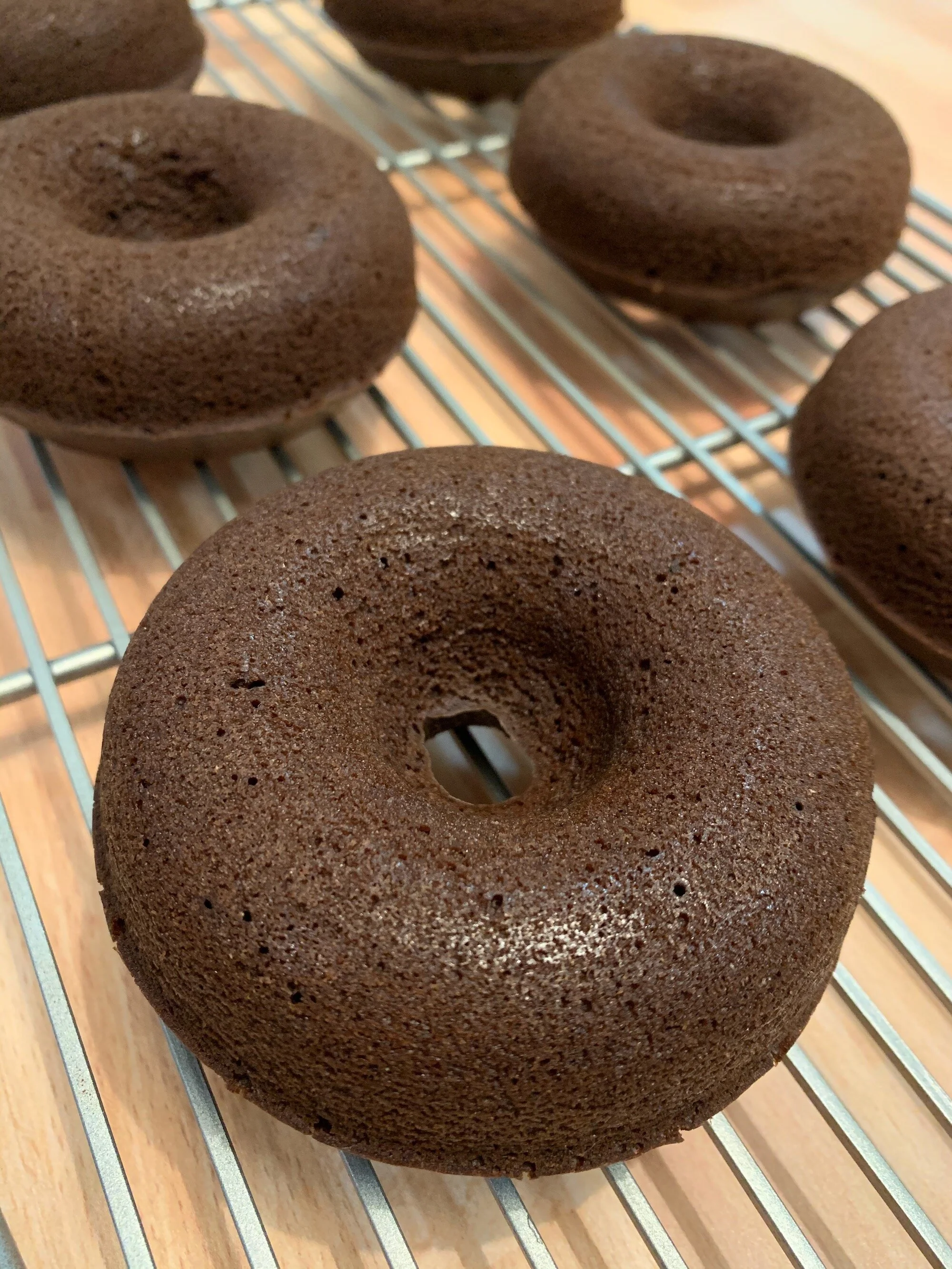 Unglazed doughnuts. Still yummy and chocolatey!