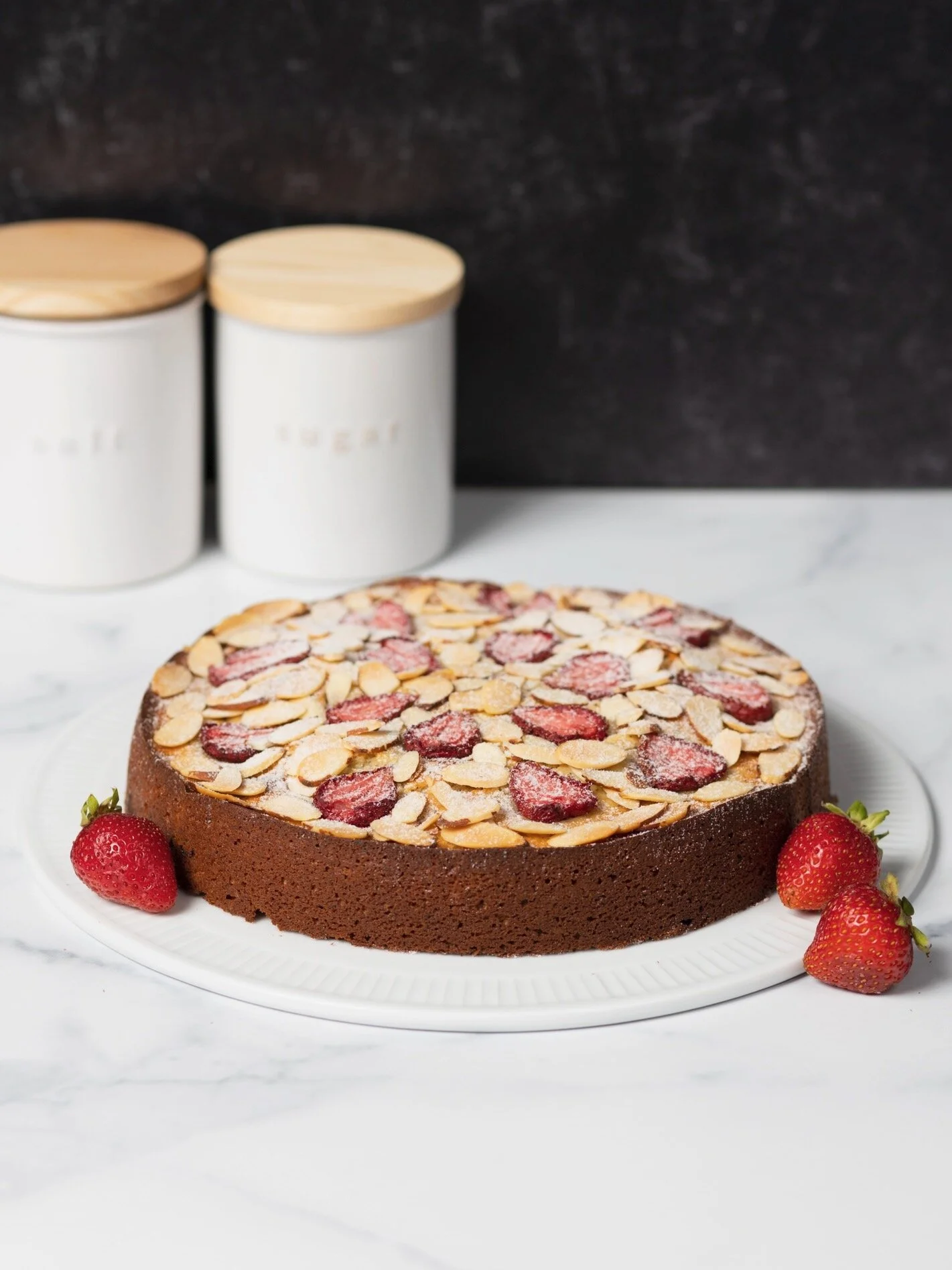 Strawberry Almond Poppyseed Cake