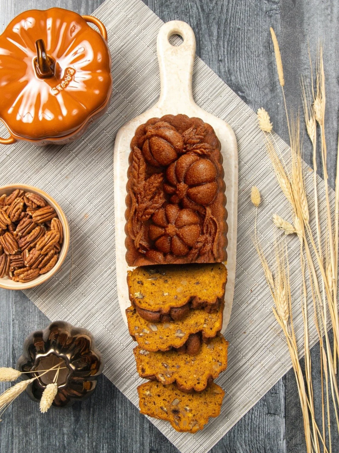 Pecan Ginger Pumpkin Bread