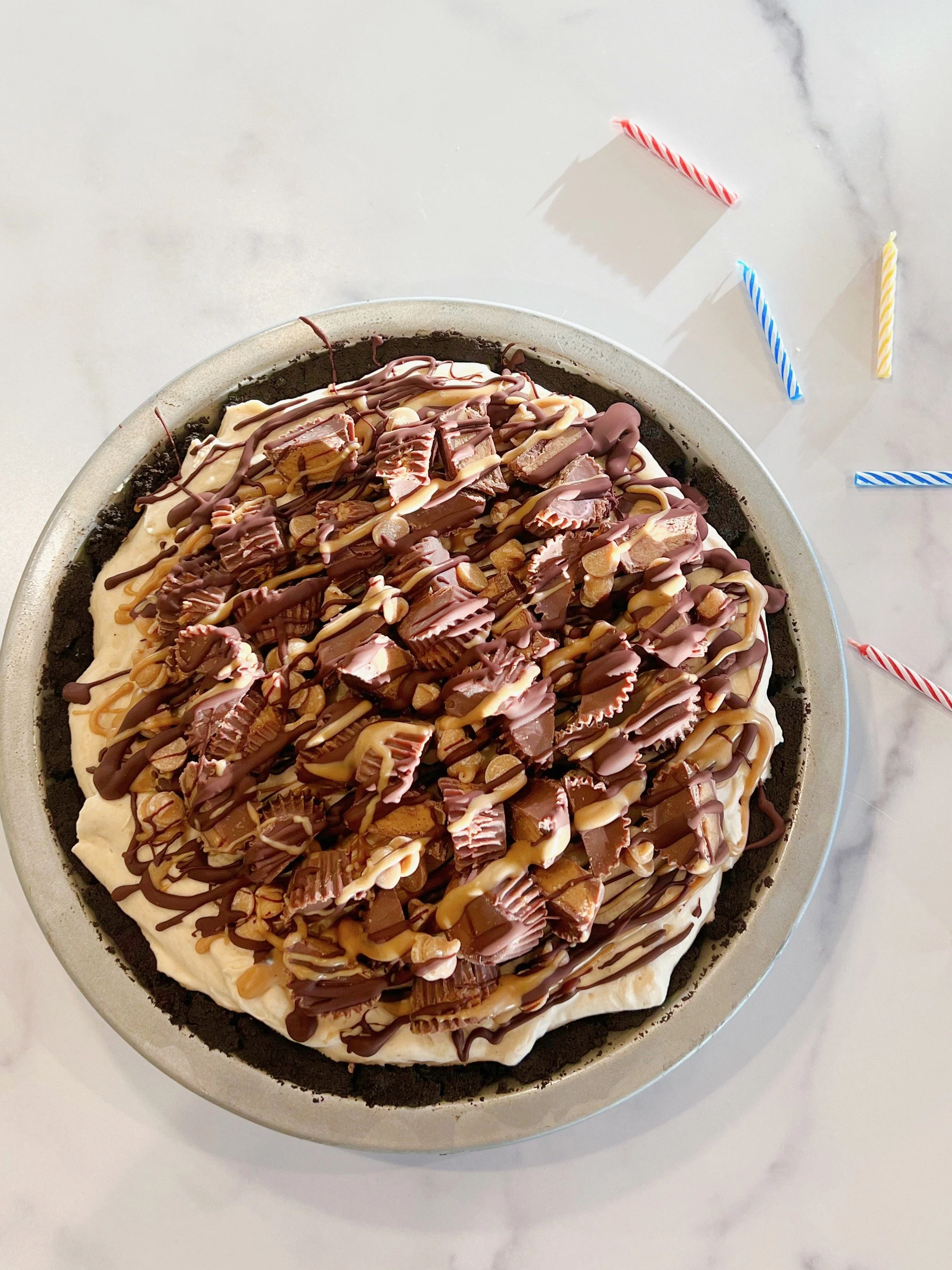 Decadent Peanut Butter &amp; Chocolate Pie