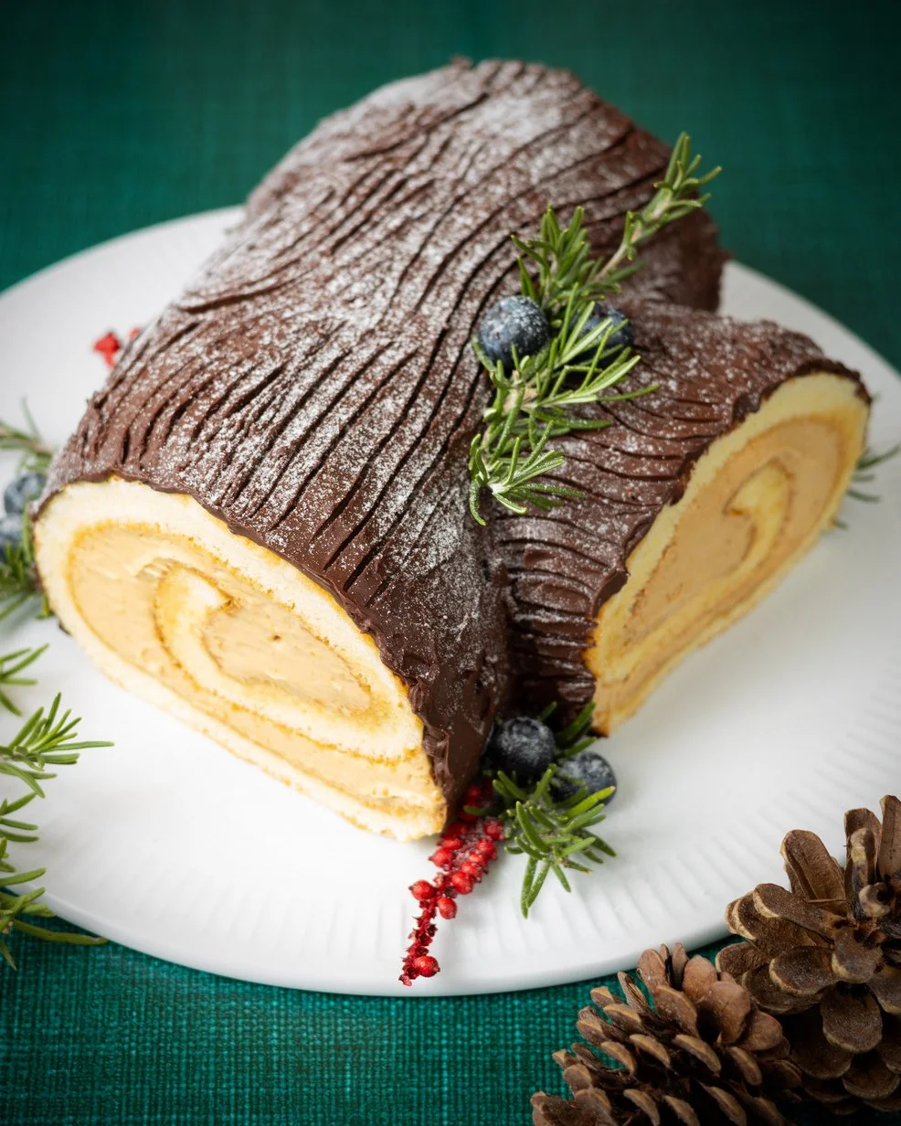 Caramel Espresso Yule Log — TBLSPOON