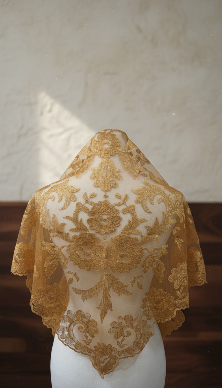 Olivia Model | Hand-Embroidered Spanish Mustard