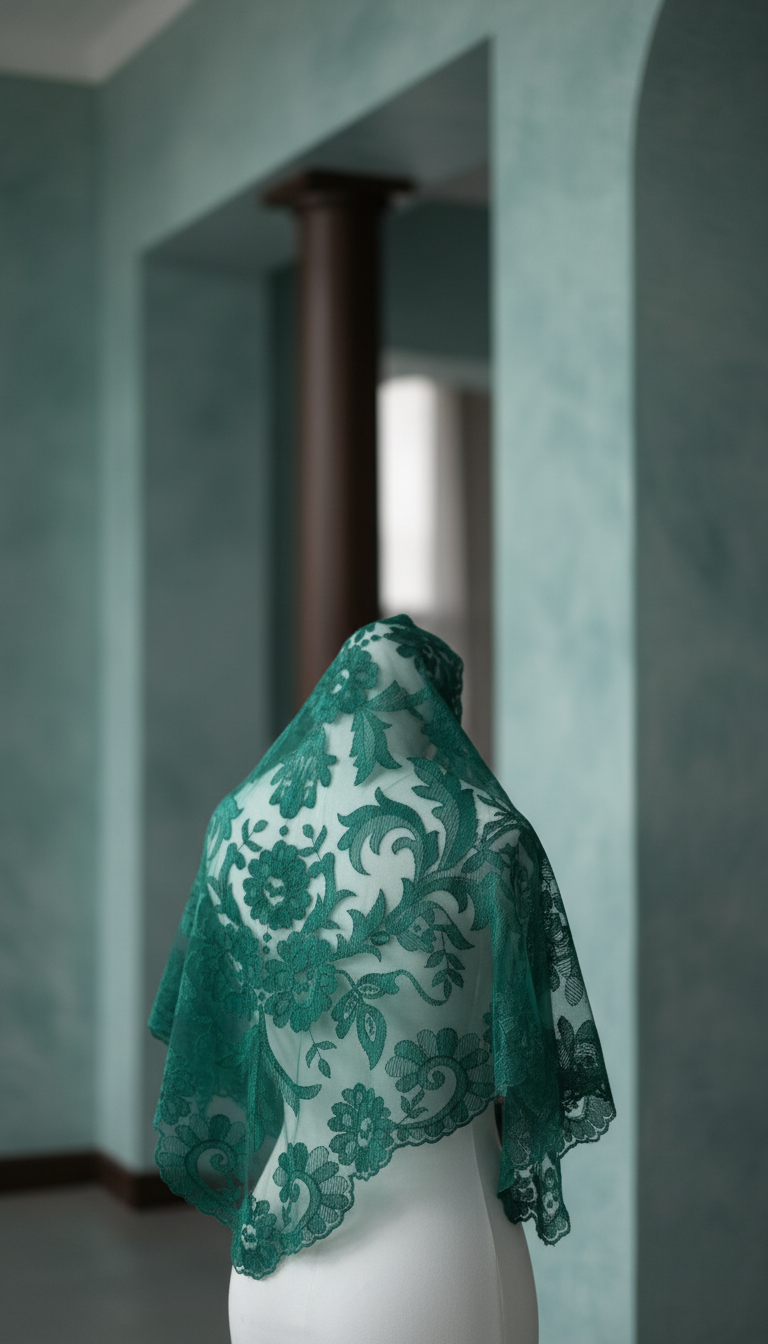 Olivia Model | Hand-Embroidered Spanish Esmerald