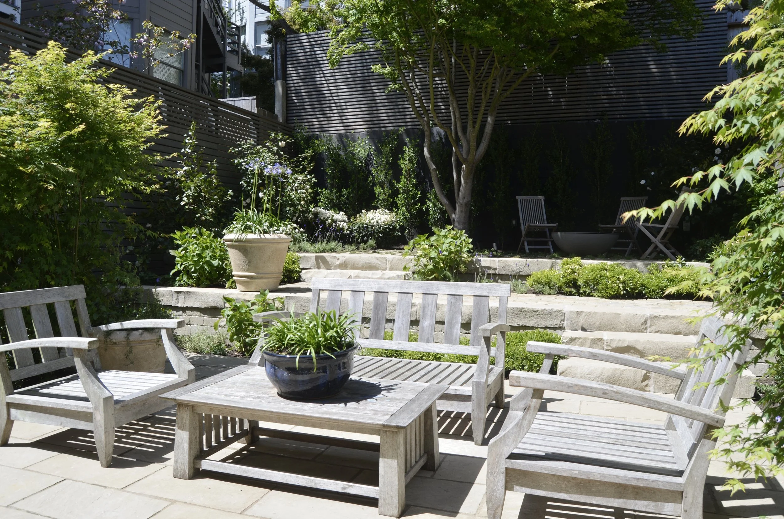 Tuinontwerp met hoogteverschillen