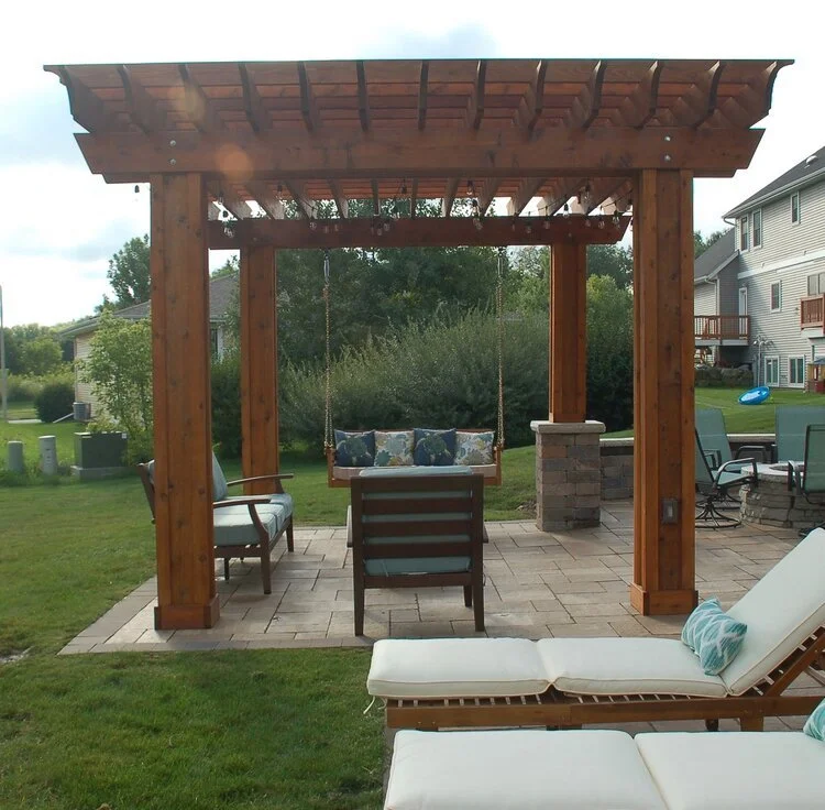 Modern Pergola Features in Madison, WI: Integrating Smart Outdoor Lighting and Motorized Canopies 