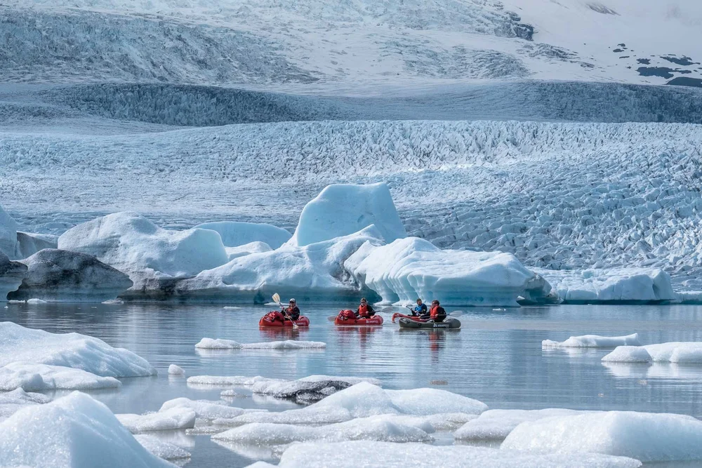 Glacier Hike & Kayaking Tour in Iceland | Glacier and Volcano ...