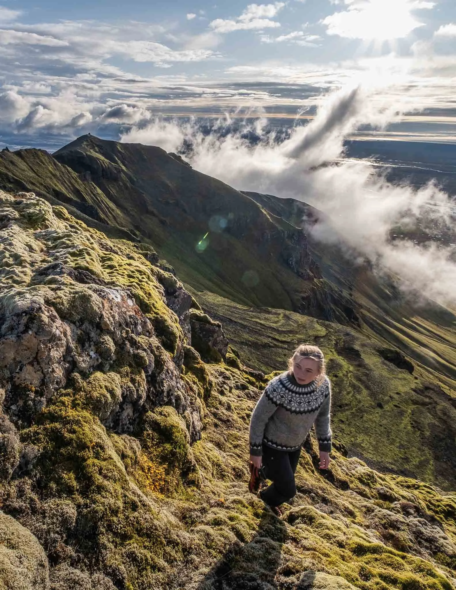 Hiking across icelands tallest volcano
