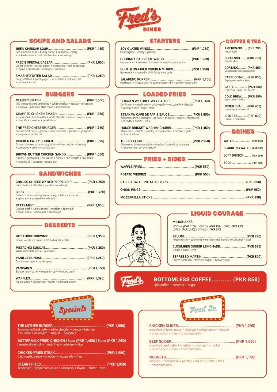 Fred S Menu Lunch Menu — FRED