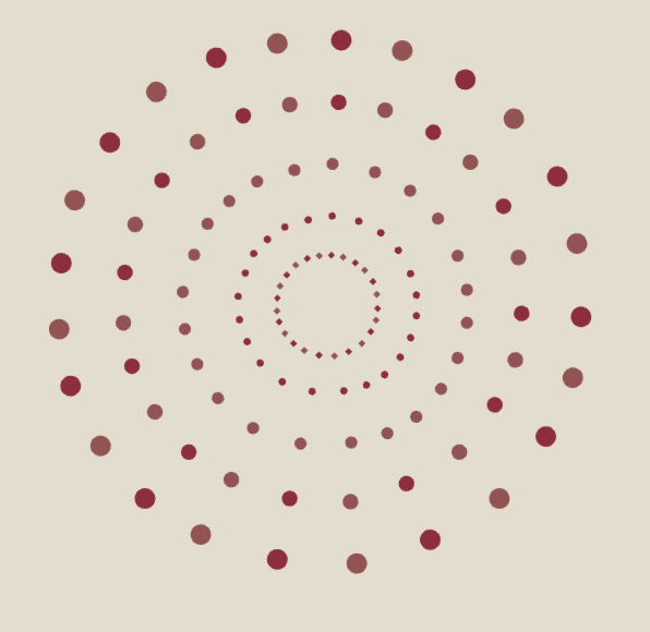 Geometric drawing of an outline square with sections divided by vertical, horizontal, and half circle lines.