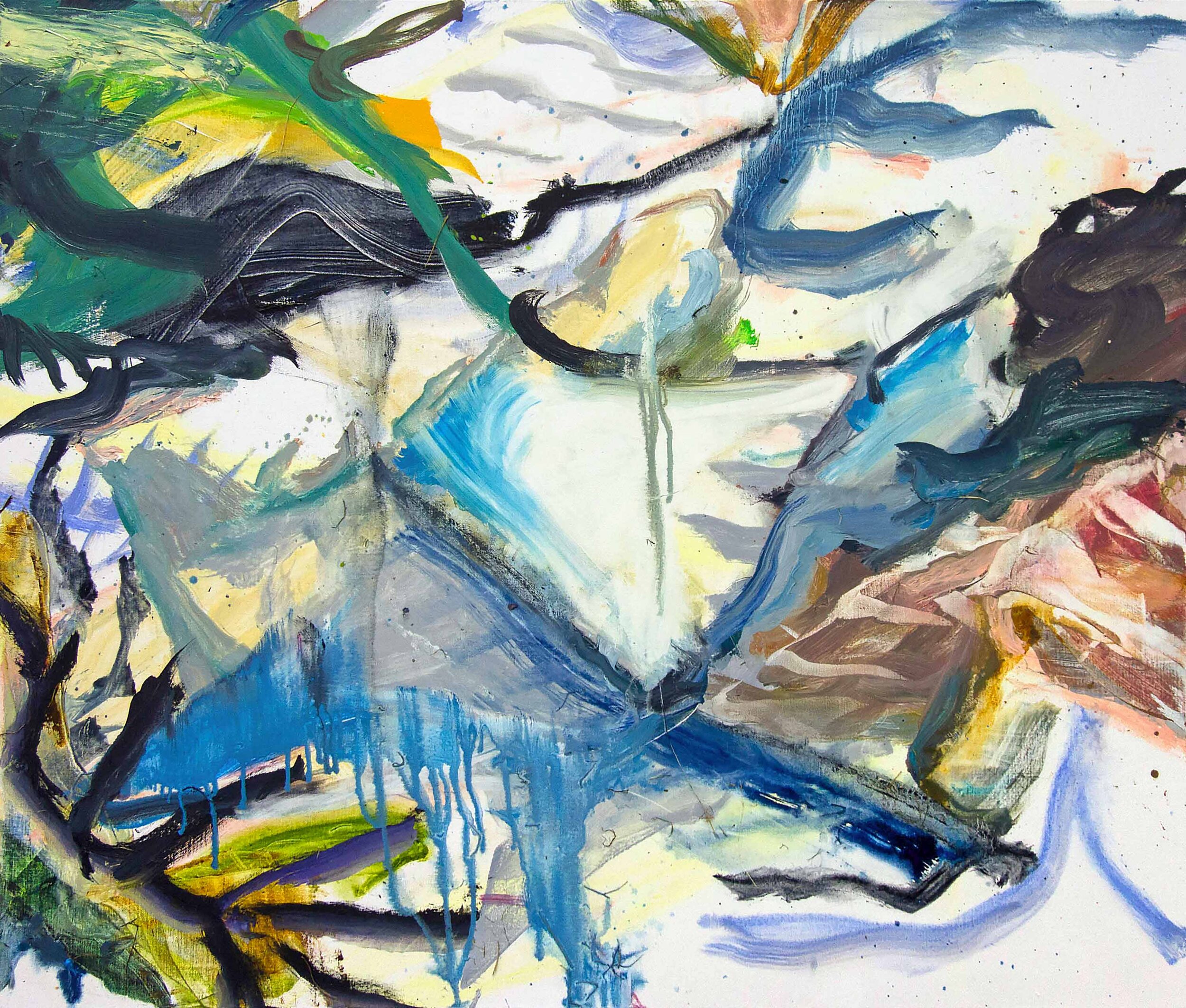  85 × 100 cm, Oil on Canvas, 2018   MIGRATING BIRDS / Kintai, LT  