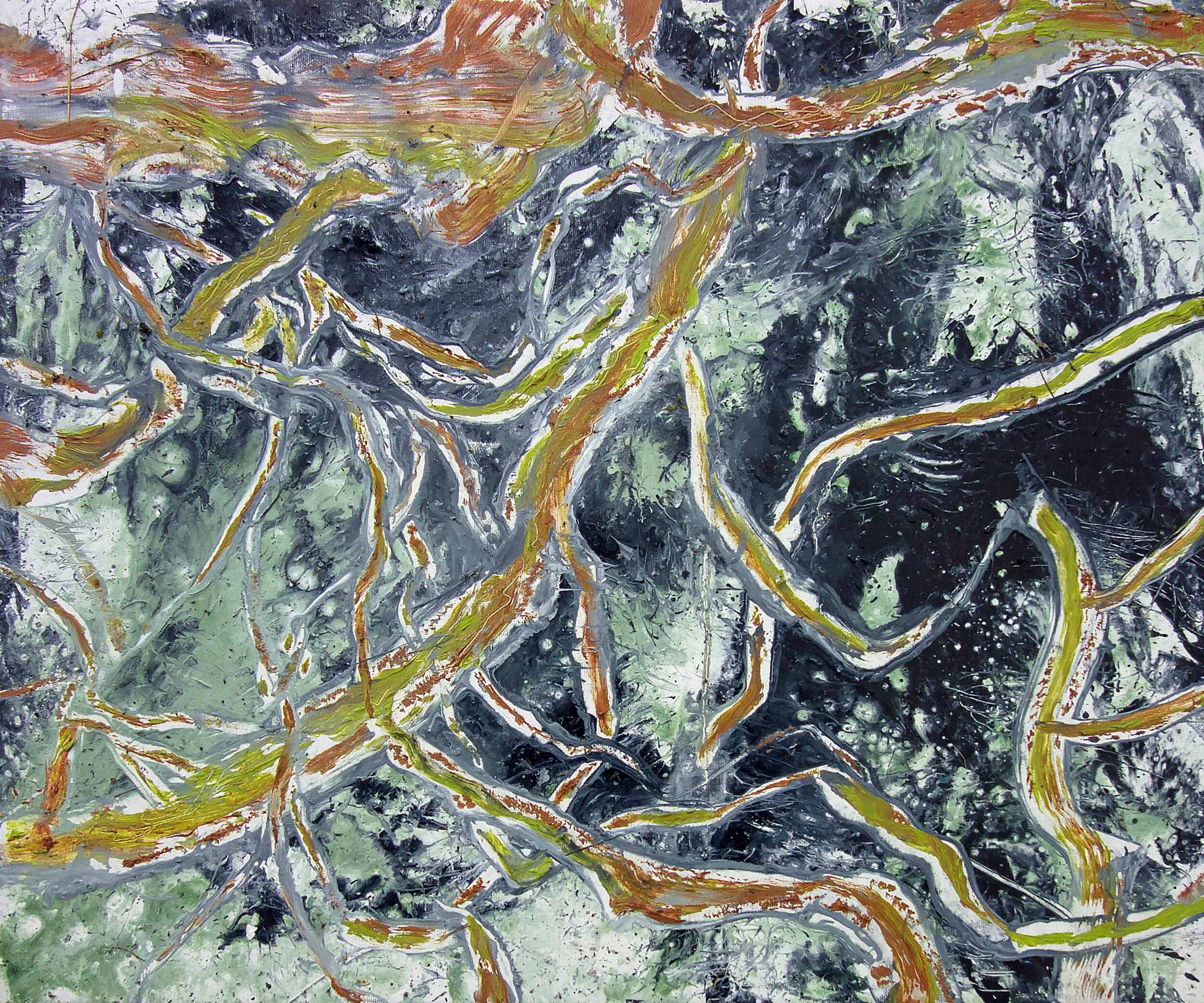  50 × 60 cm, Oil on Canvas, 2018   MIGRATING BIRDS / Kintai, LT  