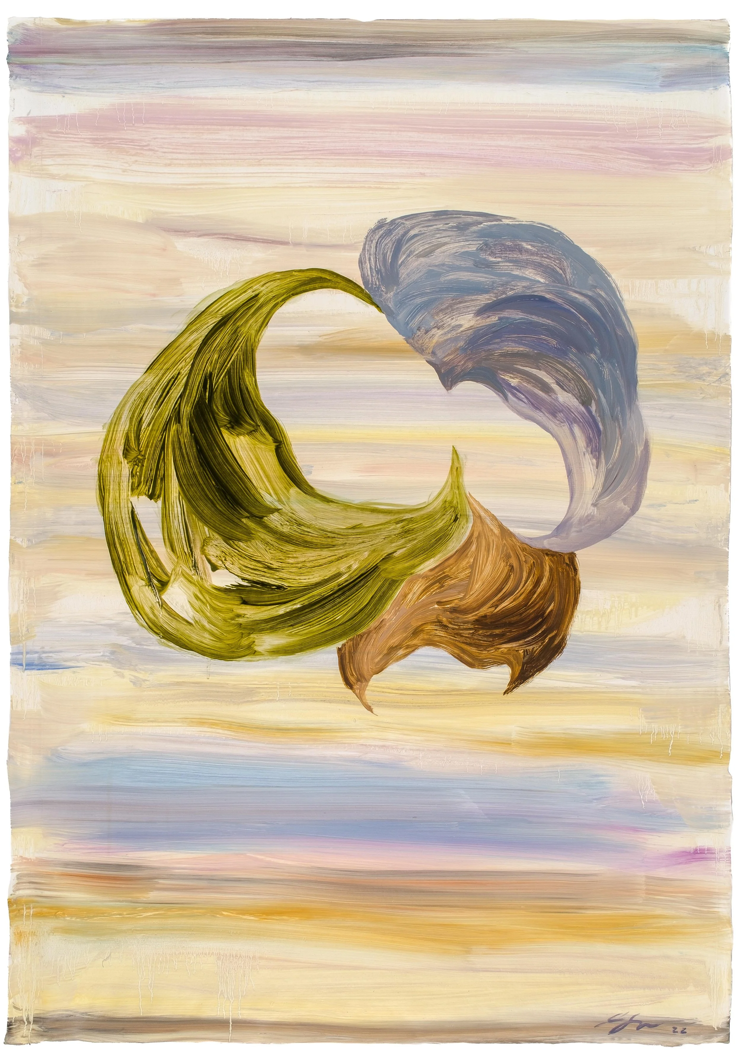  100 × 70 cm, Oil on Primed Paper, 2022 