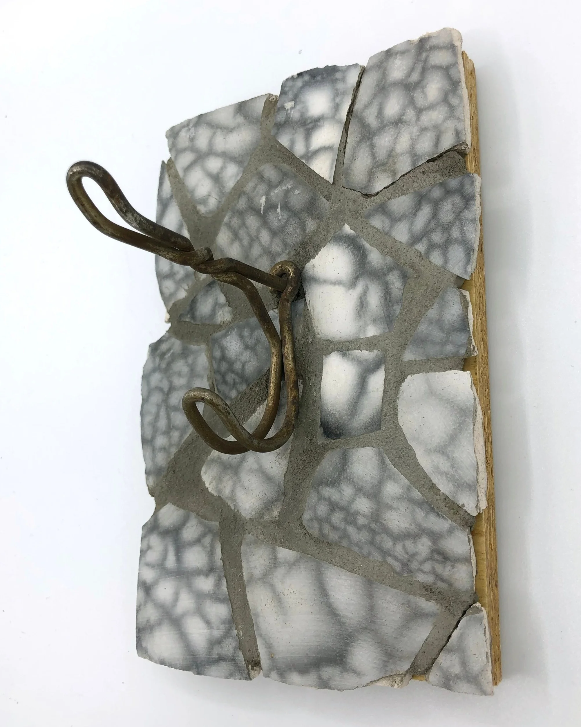 Grey Patterned Mosaic Single Hook C