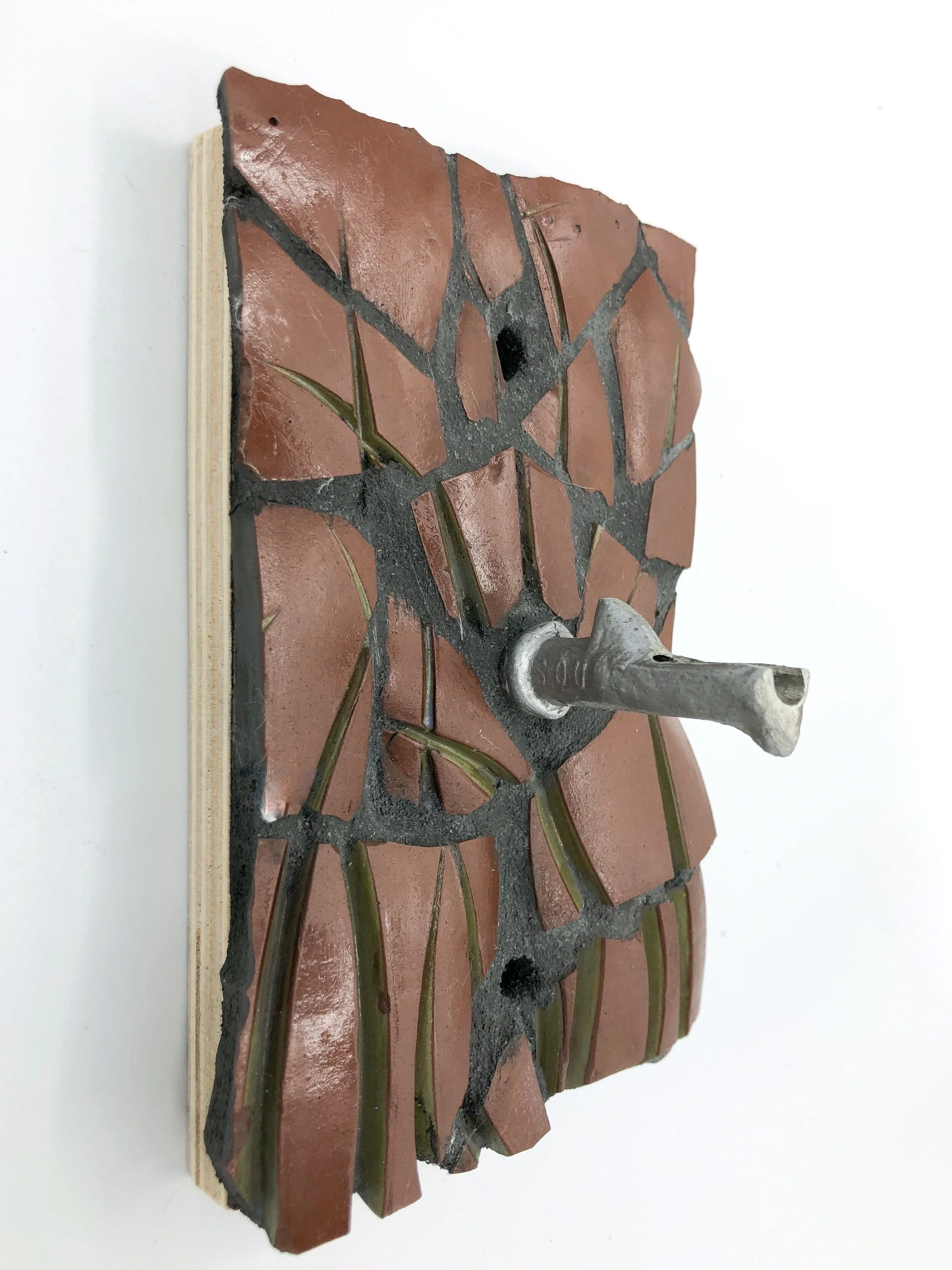 Brown Grassy Mosaic Tap Hook