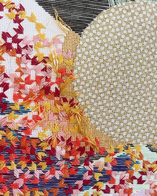 I&rsquo;ve started *another* new style of stitch on this piece, which I lovingly like to call the &ldquo;what was I thinking&rdquo; stitch, aka the &ldquo;this takes forever&rdquo; or &ldquo;I should have tested this first&rdquo;. Whatever you want t