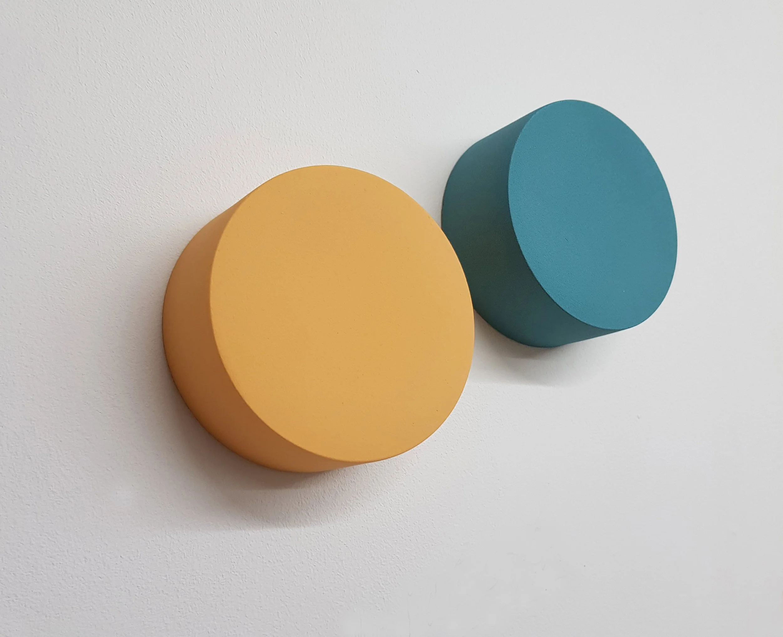 2. Maria Wojdat -  wall dots - pair - turquoise, light orange.jpg