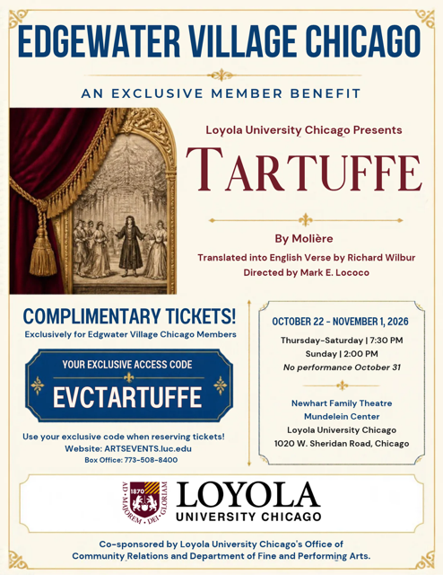 Complimentary Tickets to Tartuffe at Loyola University 