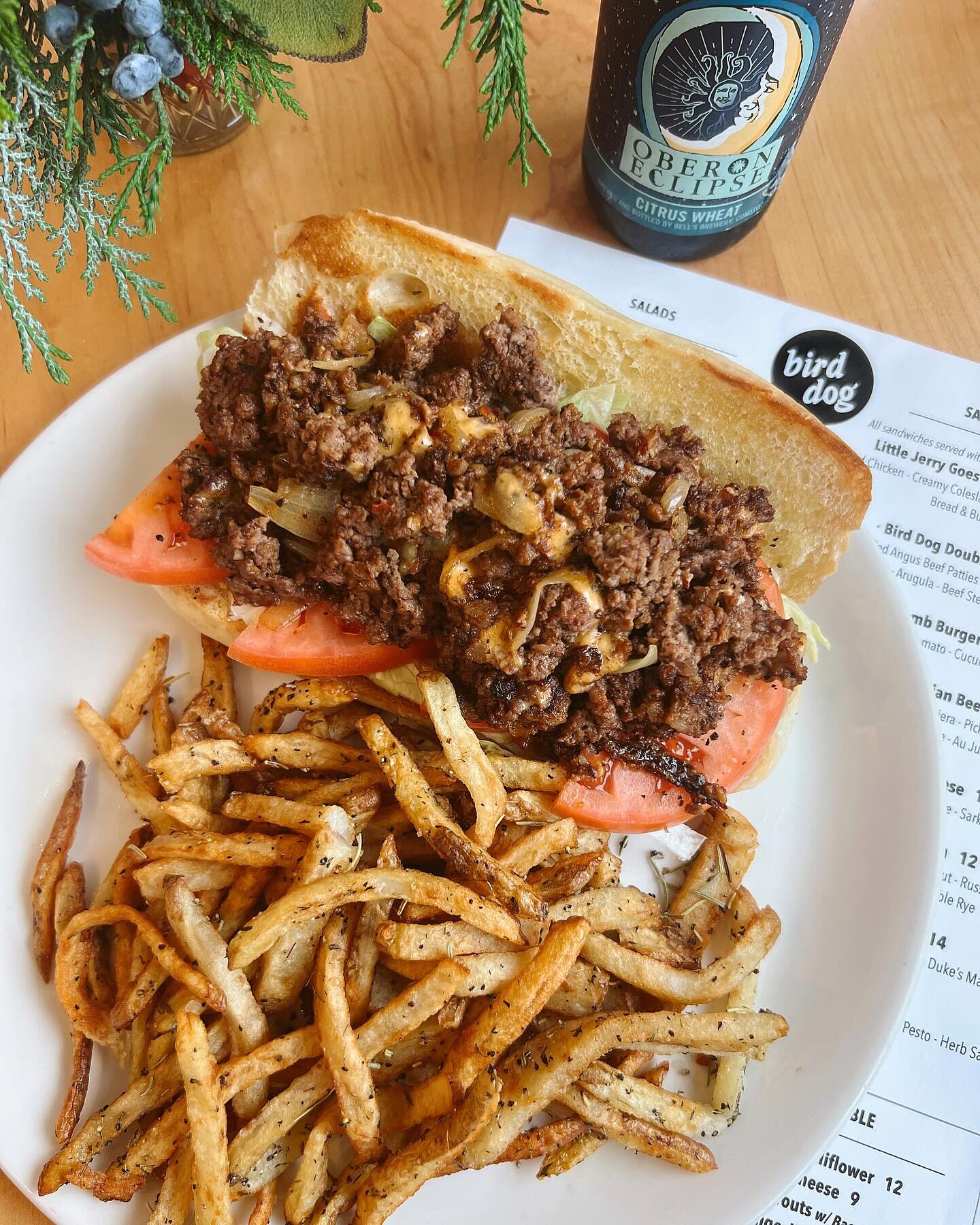 Is there anything better than a neighborhood restaurant during a snow storm?! We&rsquo;ll be open all night! 🥩🍷 🥃 Oh yea &amp; this is the &ldquo;Chopped Cheese&rdquo; with American Cheese, Chorizo Sausage, Beef, Caramelized Onions, Duke&rsquo;s M