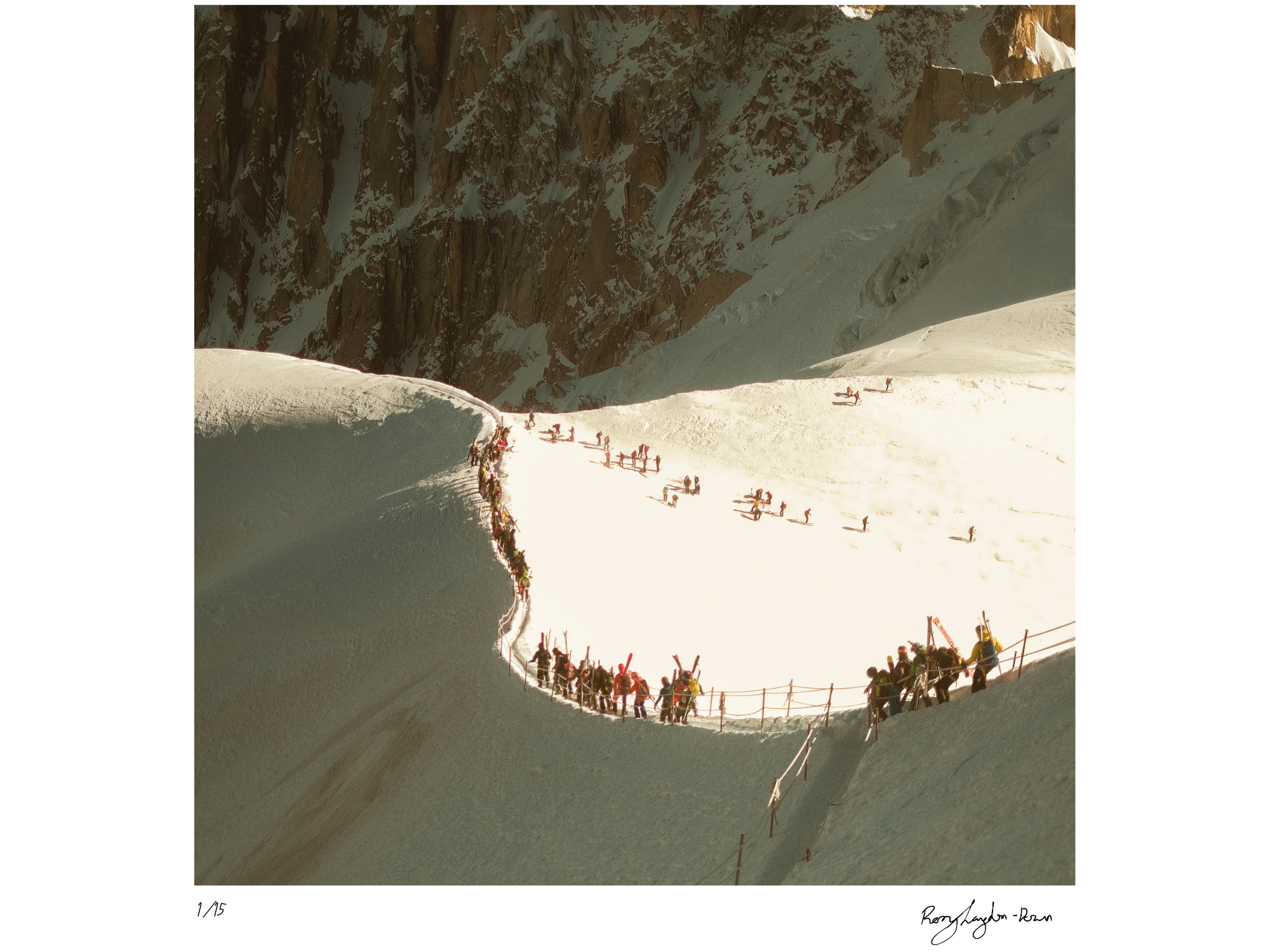 Entering La Vallee Blanche - Limited Edition Square Print