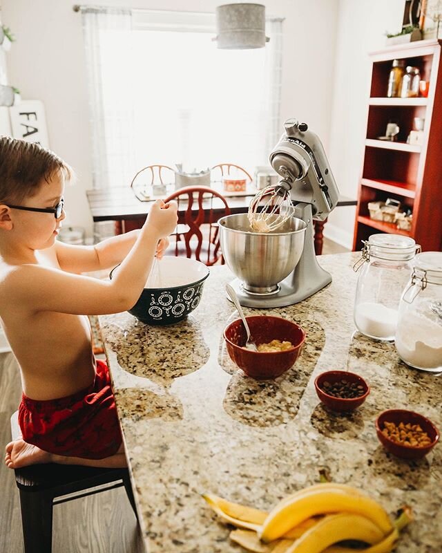 Not the typical photo I would post but this whole social distancing thing is allowing me to slow down and just enjoy the little things in life with my little man....so we made homemade Banana Bread. .
.
.
.
.
.
.
.
.
#corona #covid_19 #stayhome #stay