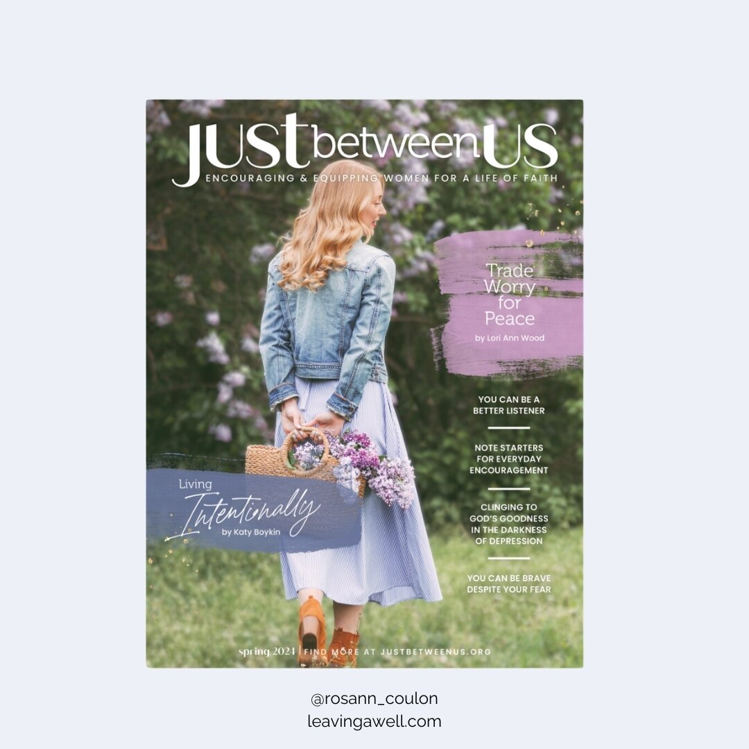 I'm honored to have an article published in the Just Between Us, Spring 2024 Print Magazine. (@justbetweenmagazine)

&quot;Finding God's Presence in Clouds of Uncertainty&quot; was birthed in one of the hardest difficulties in my life. Sometimes God'