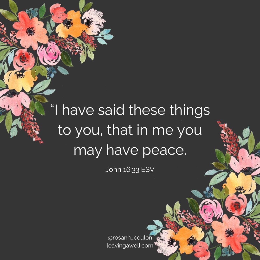 &ldquo;I have said these things to you, that in me you may have peace. In the world you will have tribulation. But take heart; I have overcome the world.&rdquo; John 16:33 ESV

Let&rsquo;s admit that we often equate becoming a Christian with the end 