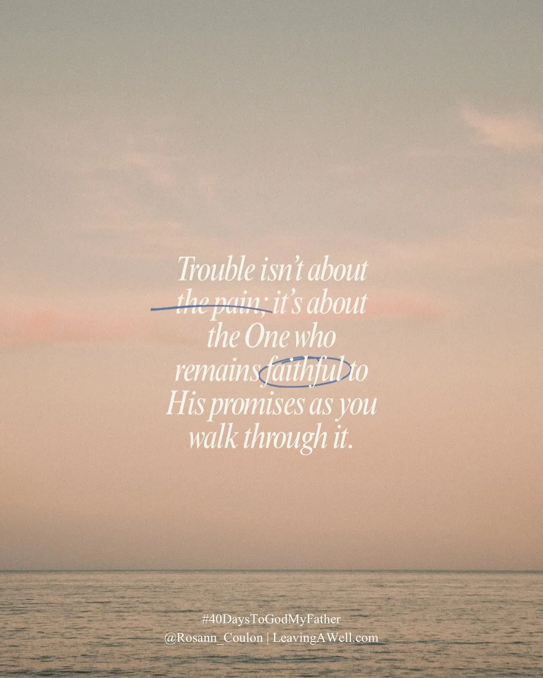 &ldquo;God is faithful [He is reliable, trustworthy and ever true to His promise&mdash;He can be depended on], and through Him you were called into fellowship with His Son, Jesus Christ our Lord.&rdquo;
&ndash; 1 Corinthians 1:9 AMP

Are you holding 