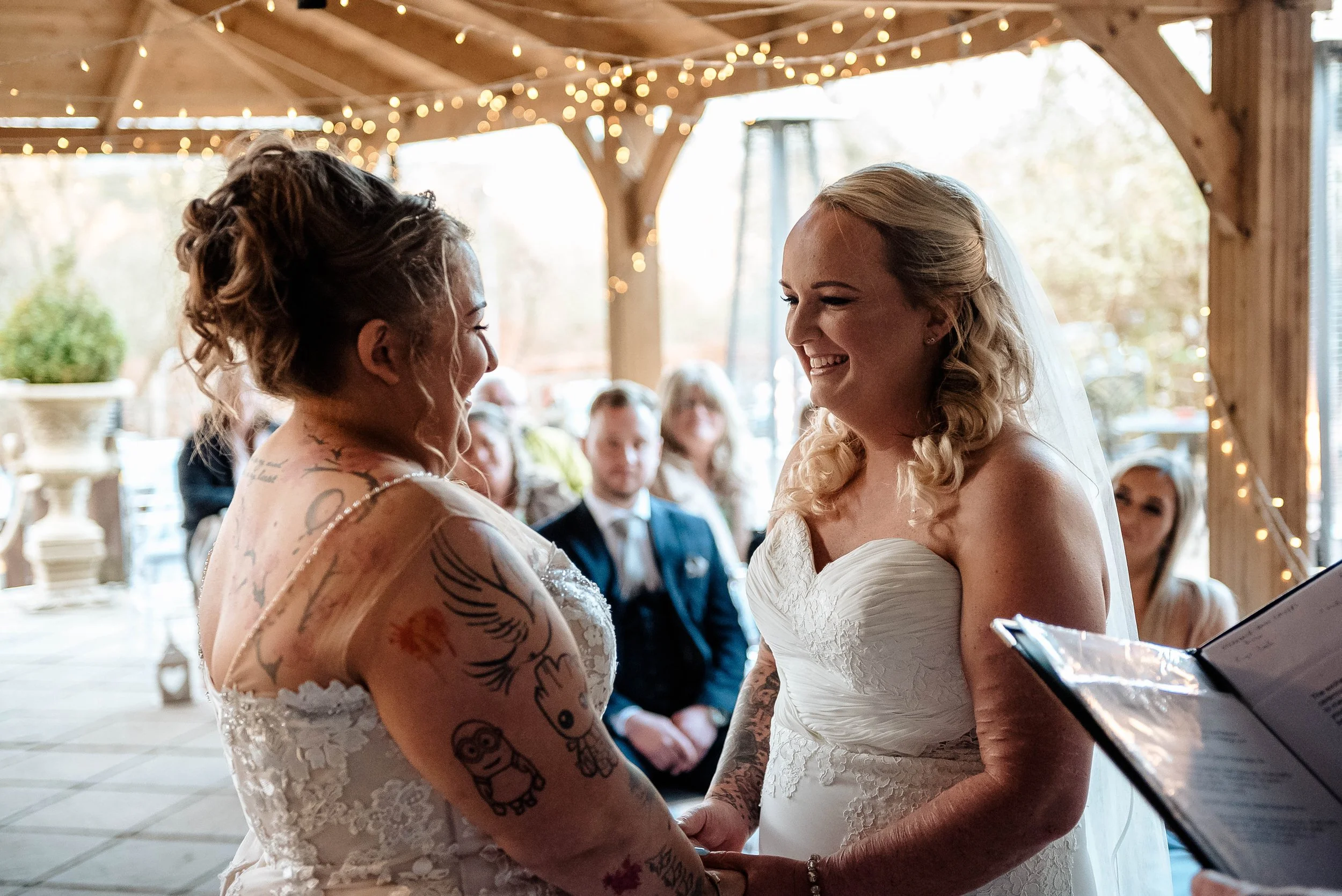 Stephanie and Rosie's Twilight Wedding at the Orchard Suite