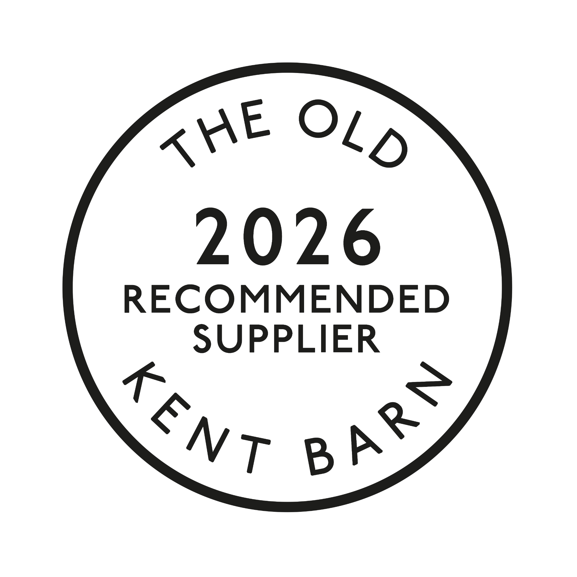 Badge confirming me as a recommended supplier at the Old Kent Barn