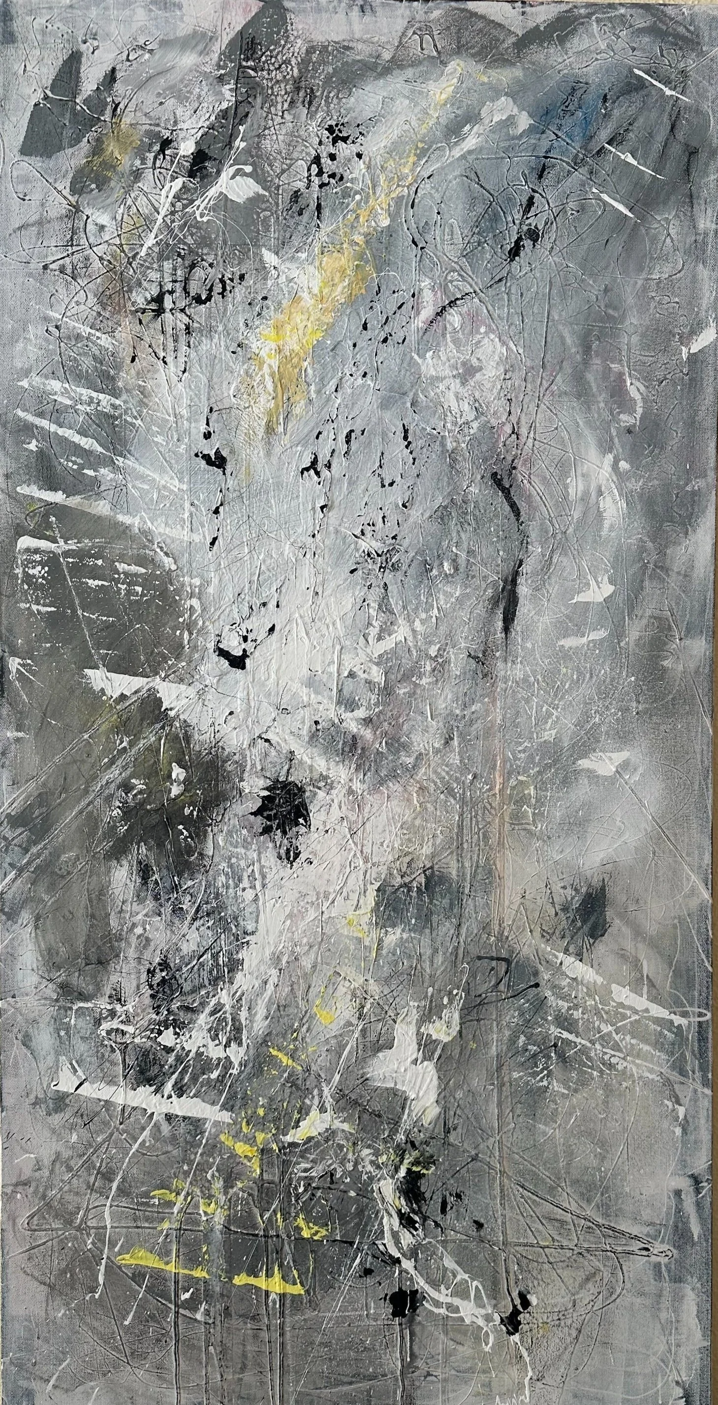 untitled, 2023, 24x48 in., acrylic & oil pastel
