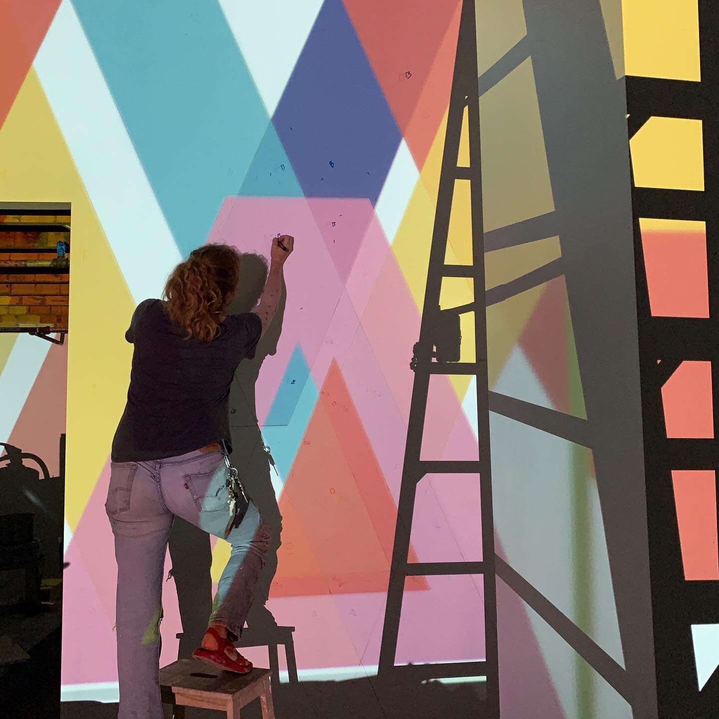 Teaser of exciting things to come in our new space! Christy Baker of @greenyellow.blue is working on a custom mural for us, and we&rsquo;re SO EXCITED ABOUT IT. More updates, including announcements about our grand reopening, coming soon!
.
.
.
.
.
#