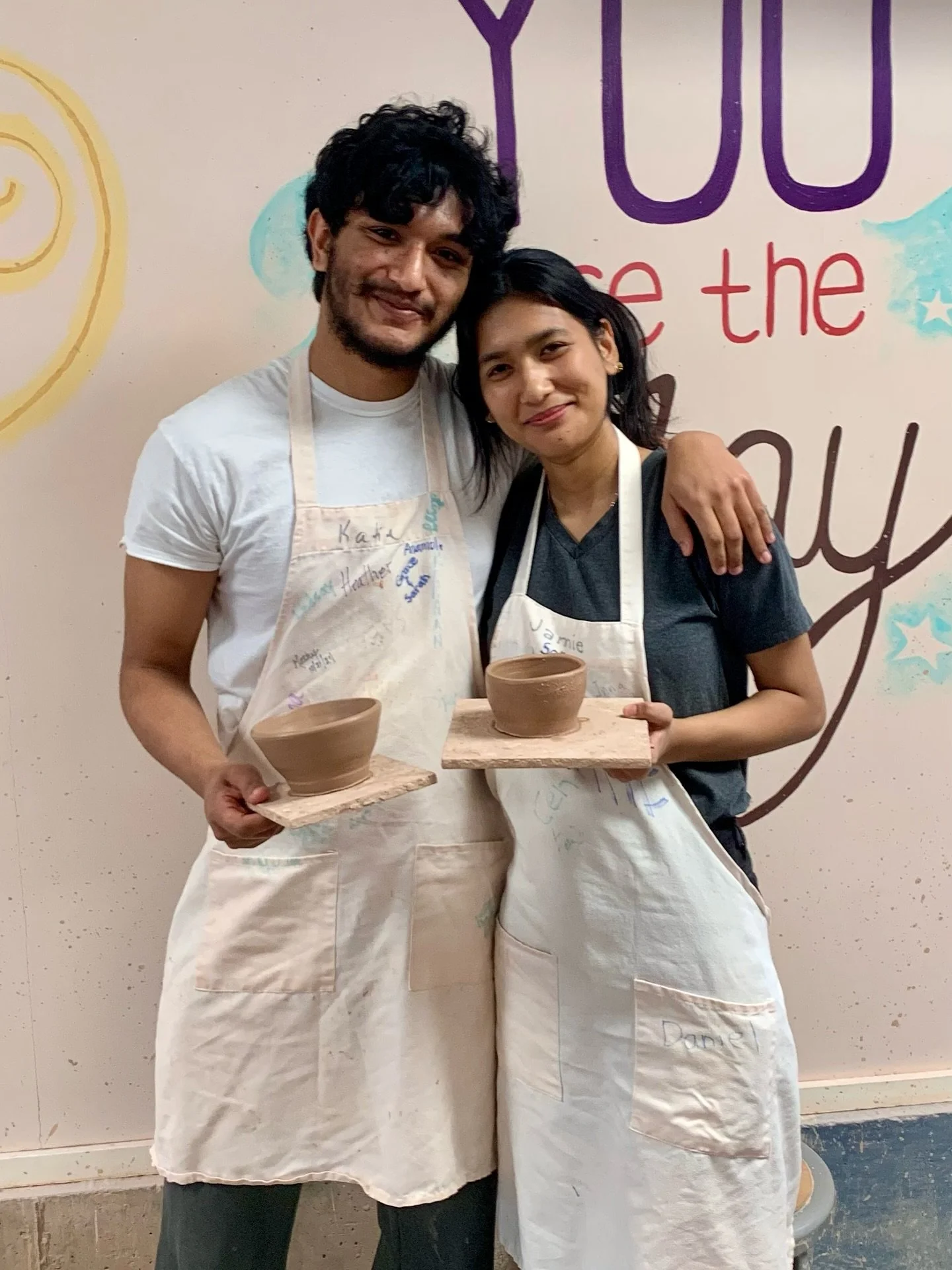 Date night is always a fun time in the pottery studio!