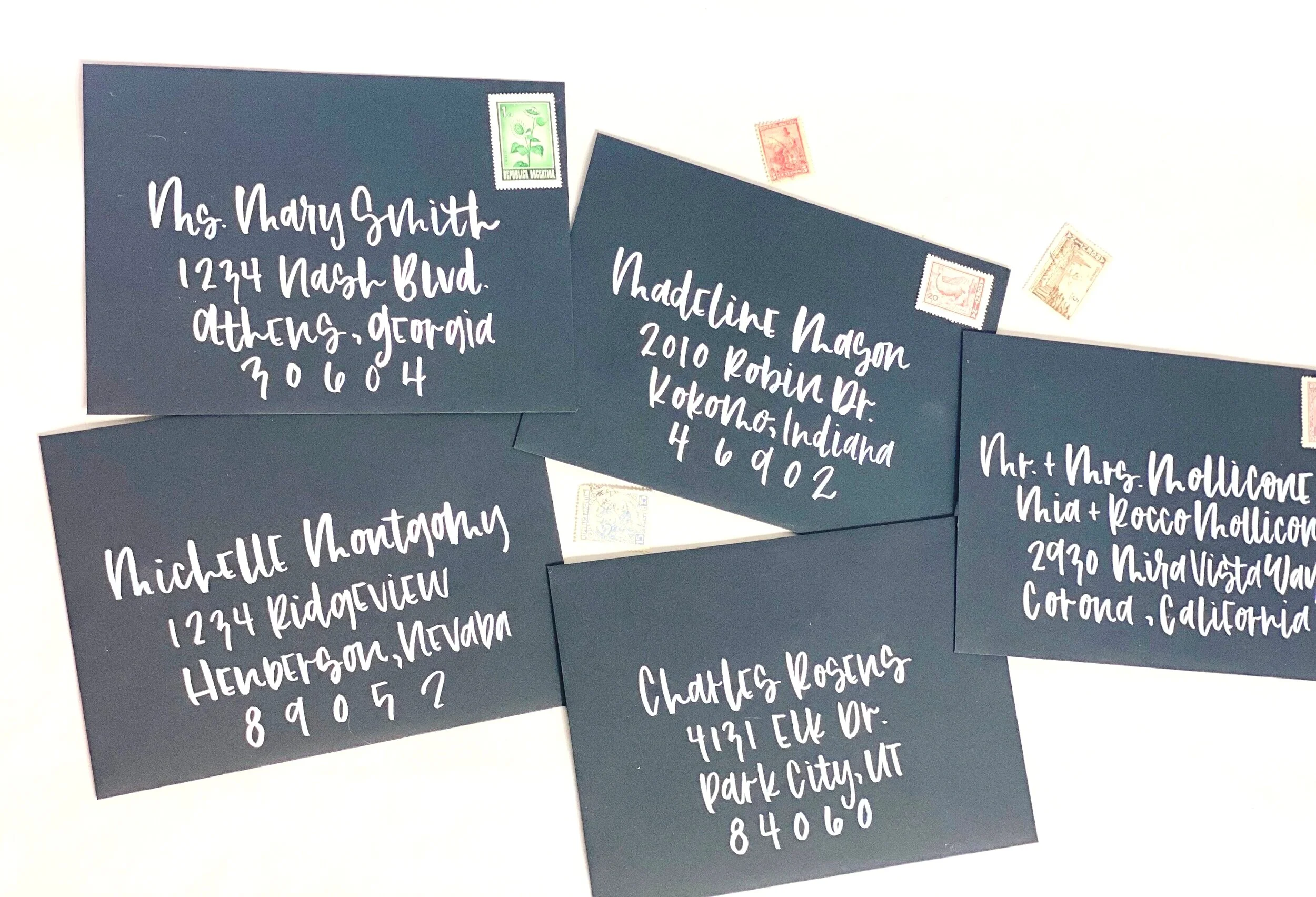 Brush Lettered Envelopes