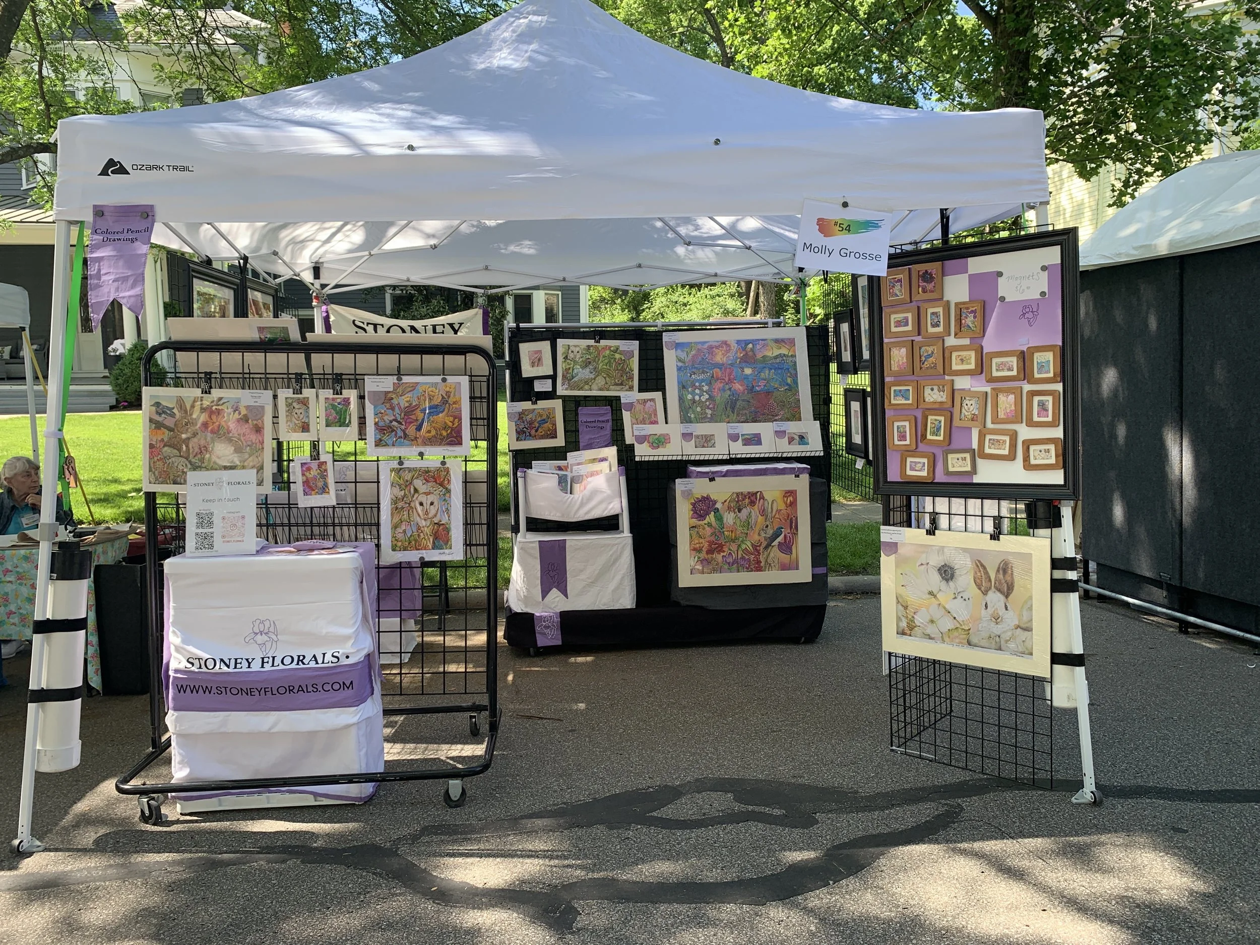 Stoney Florals Wyoming Art Show booth from 2025
