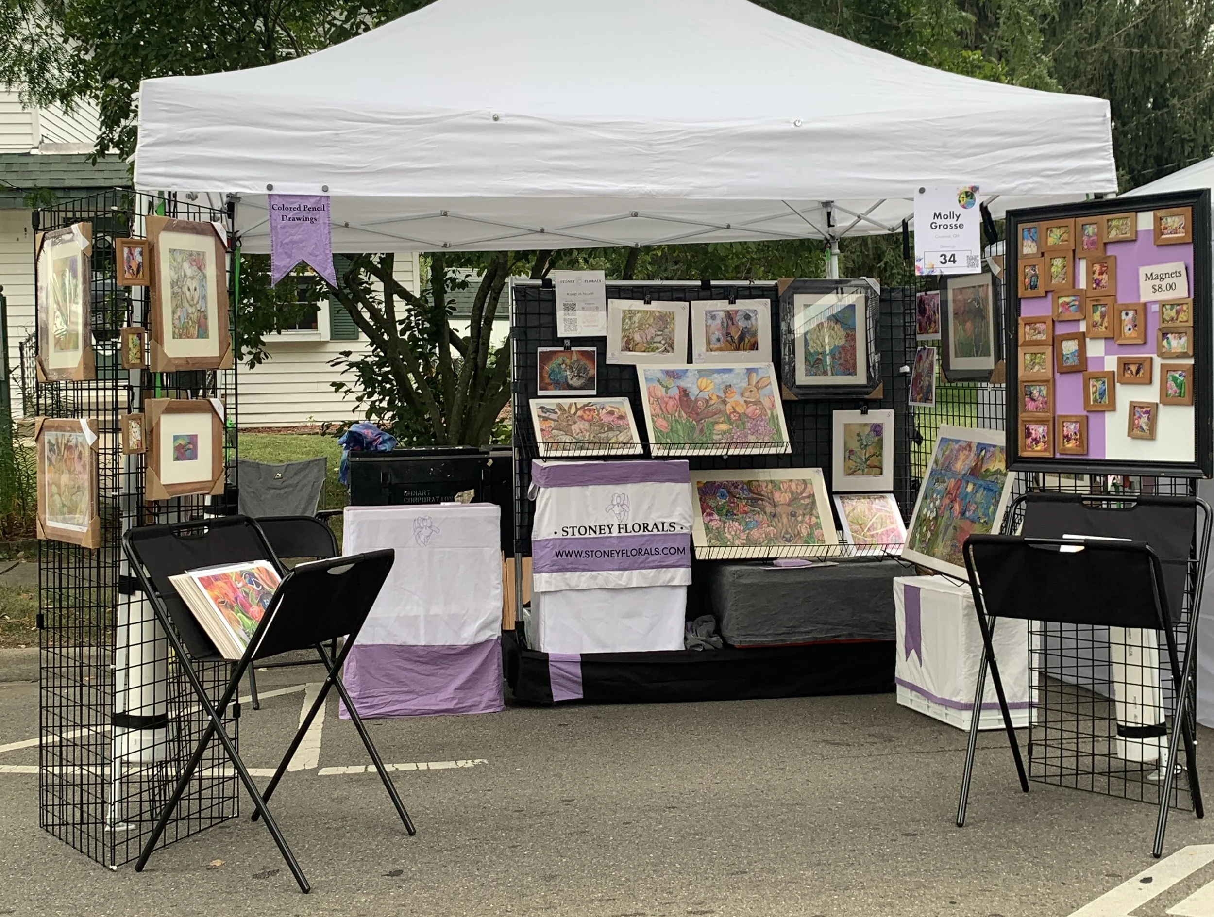 booth display at ARTFest in Springboro Ohio 2025
