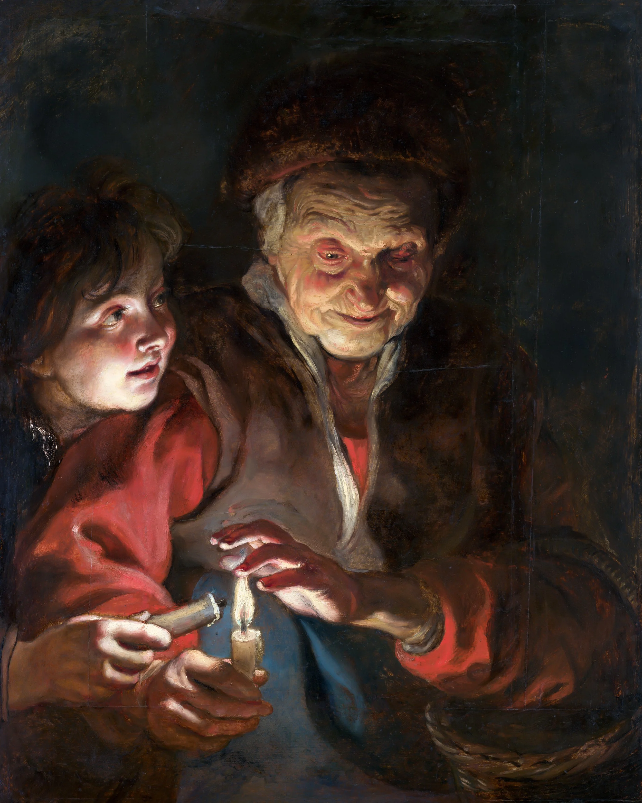 Old Woman and Boy [or Young Woman] with Candles