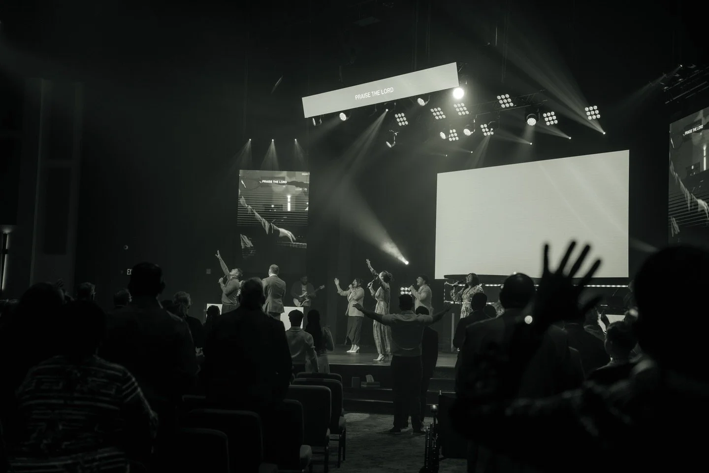 Every voice shouting the name of Jesus. 
&ldquo;And everyone present was filled with the Holy Spirit and began speaking in other languages, as the Holy Spirit gave them this ability.&rdquo;
‭‭Acts‬ ‭2‬:‭4‬ 

Wonderful Sunday at RW today ❤️&zwj;🔥