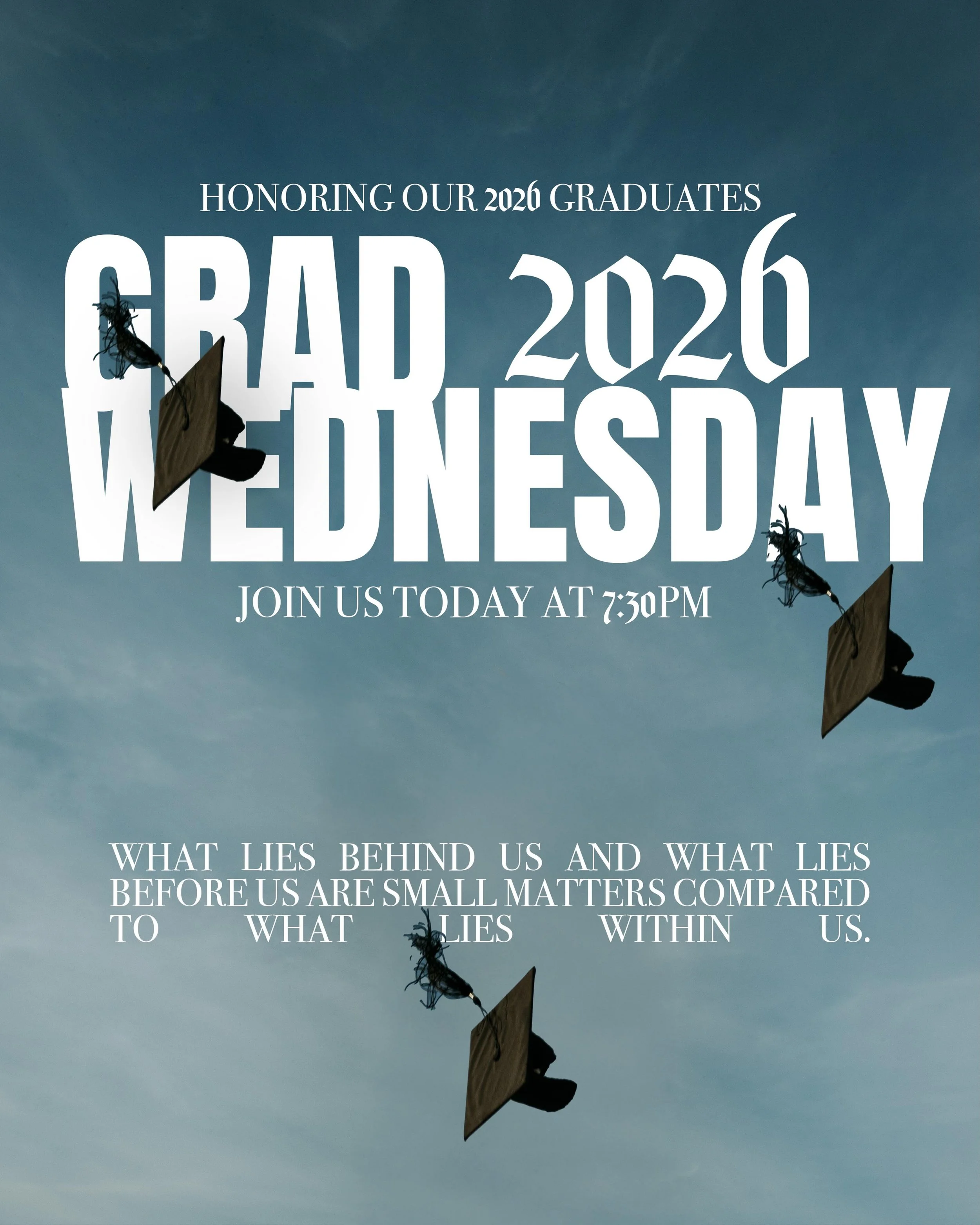 We can&rsquo;t wait to celebrate our 2026 Graduates!! 🎓
 
Join us tonight to honor our Graduates!! It will be a night where we will get the chance to celebrate each and every student that has accomplished something so big. 🫶🏻 

Join us tonight at 