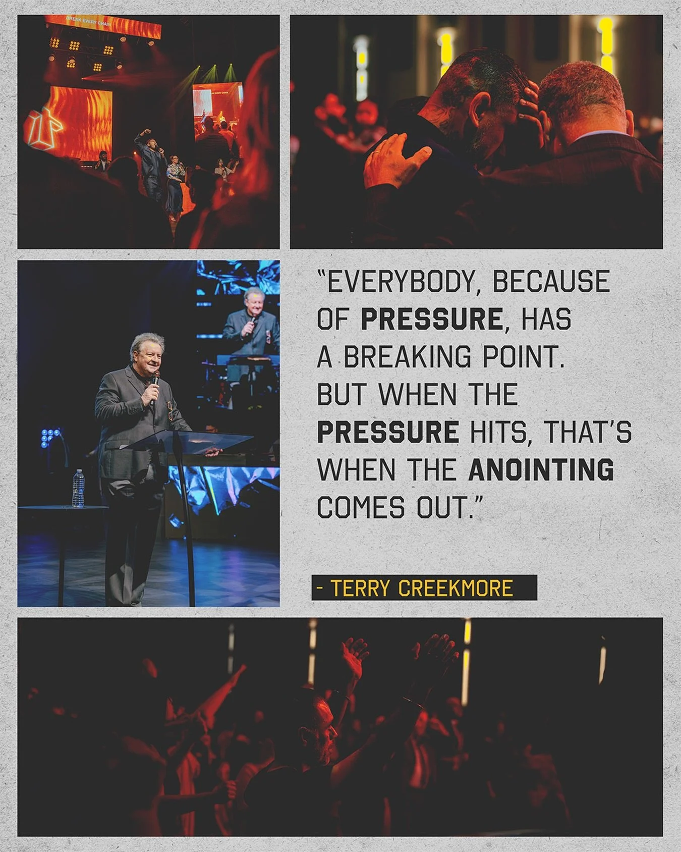 Royalwood Church will not break. A powerful word by Bro. Terry Creekmore this past Sunday. His full sermon &ldquo;We Will Not Break&rdquo; is available on our YouTube channel.