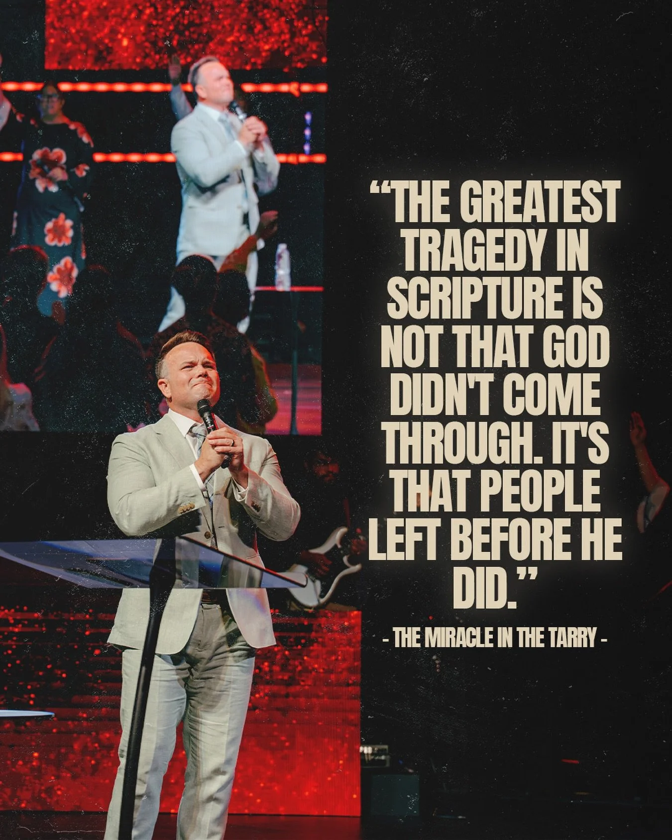 What a word we heard on Sunday. If you missed it, &ldquo;The Miracle in the Tarry&rdquo; is available on our YouTube channel.