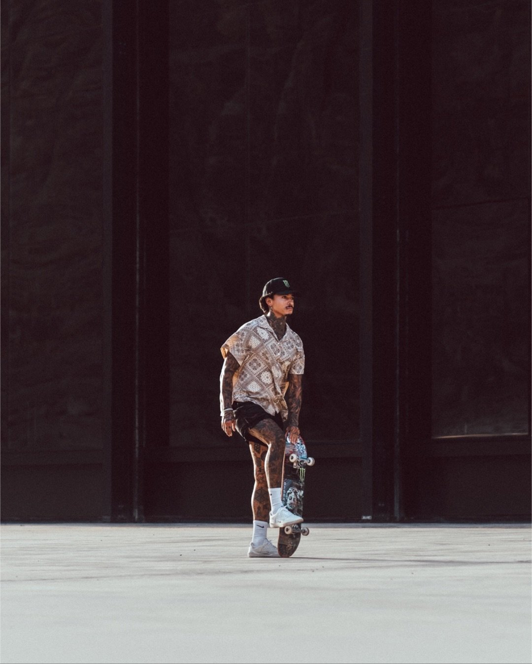 @nyjah at Maraya 🛹 

#skateboarding #skate #monsterenergy #nike