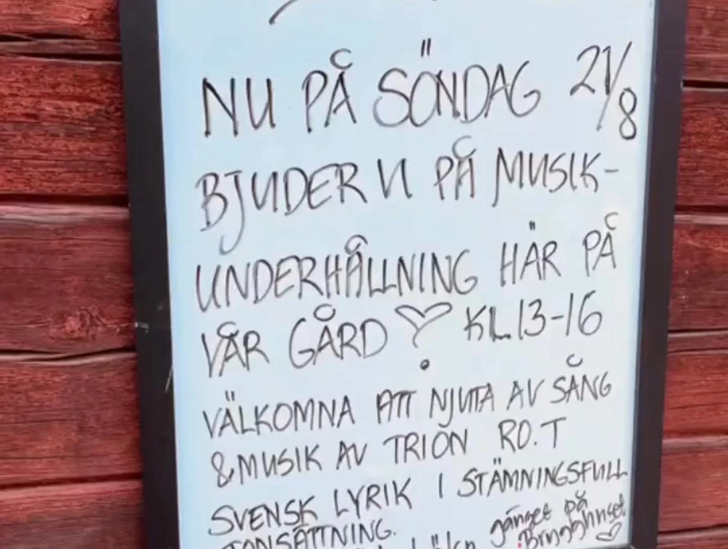 VI FIRAR SOMMAREN MED MUSIK SÖNDAG 21 AUGUSTI 