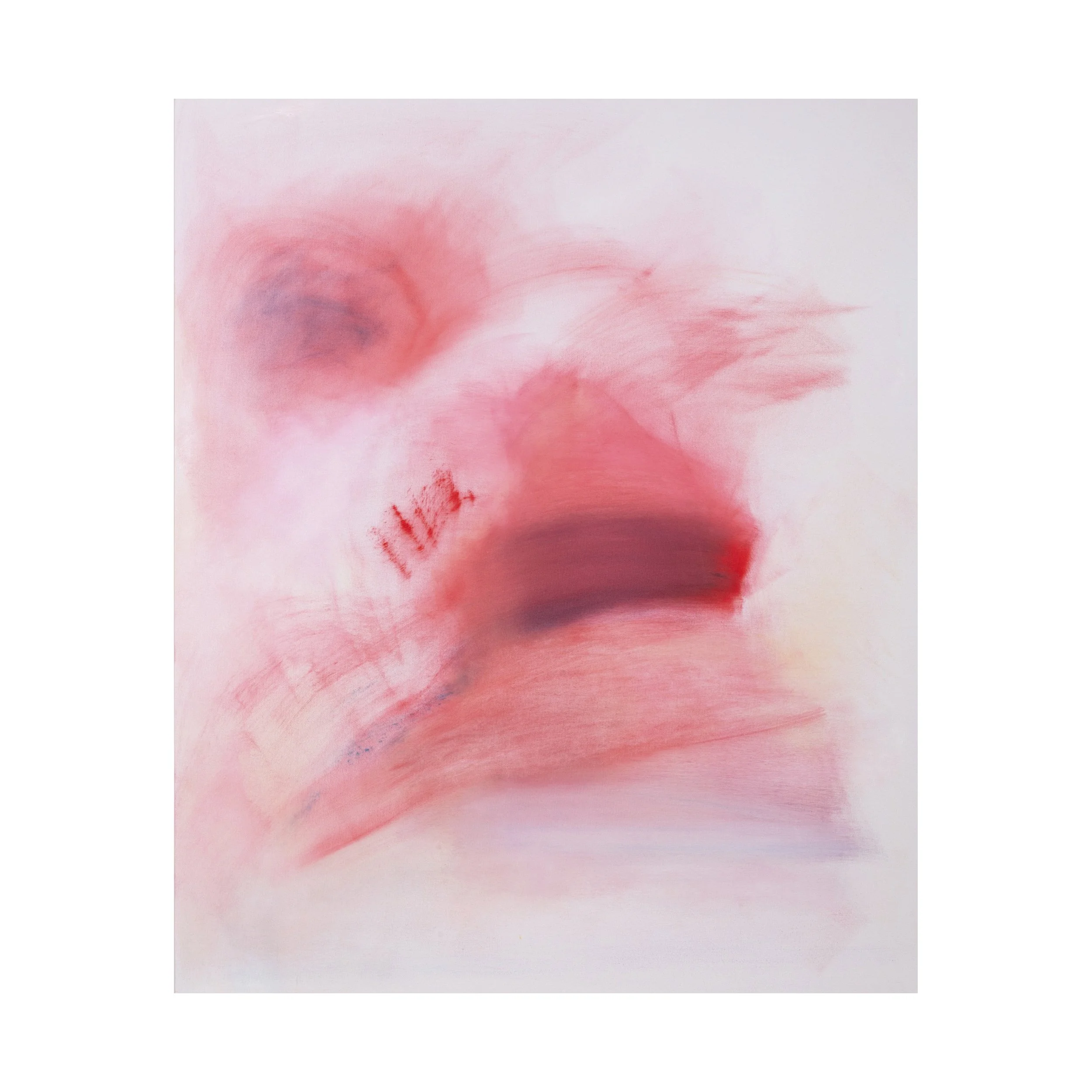 Latência, 2026. Óleo sobre tela, 120 x 100 cm.