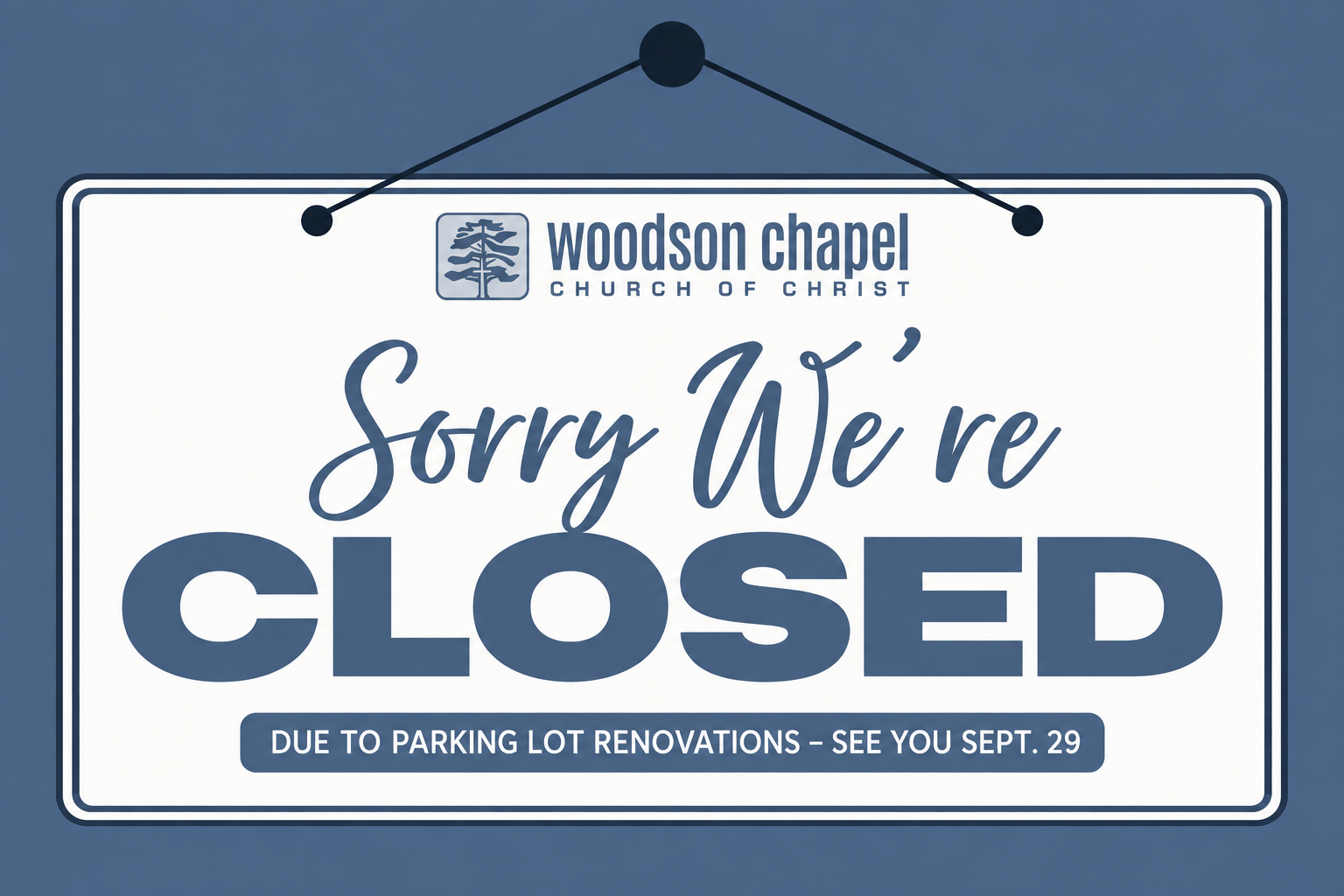 Church building closed 