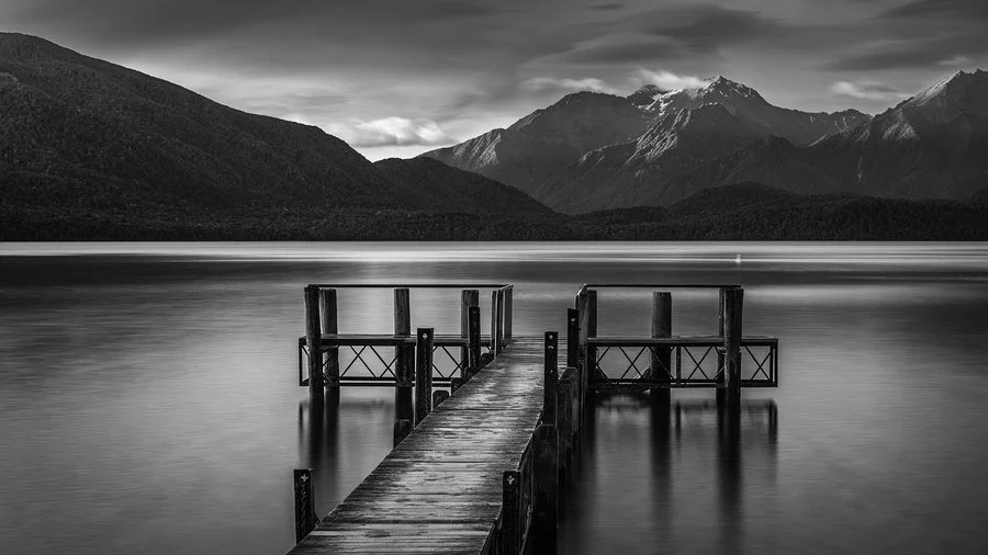 Te Anau jetty B&W | Prashant Joshi