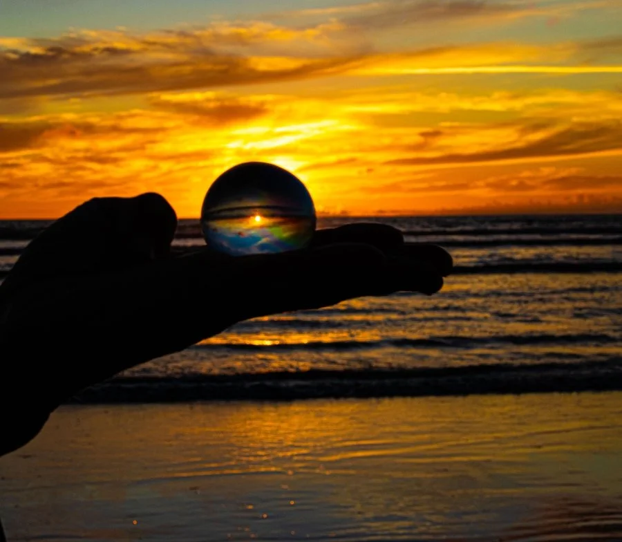 Sunset thru crystal ball | Susan Atkins