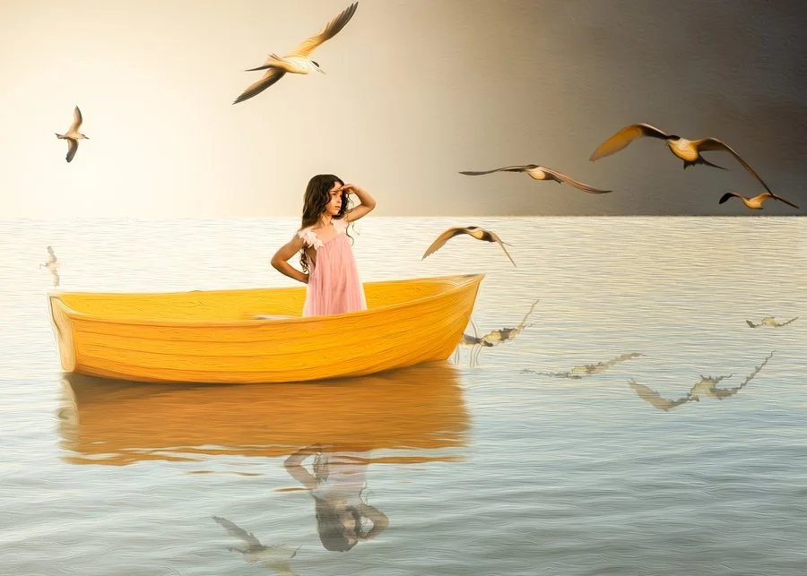 The girl and the Sea of Imagination | Heather Fronek