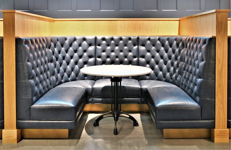 Corn Upholstery Built In Seating, Leather Banquette Seating
