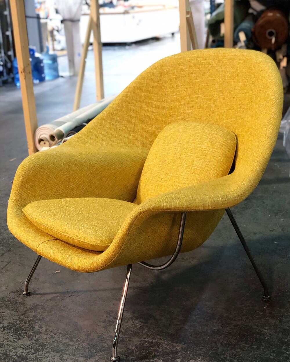 Corn Upholstery Knoll Womb Chair Reupholstered.jpg