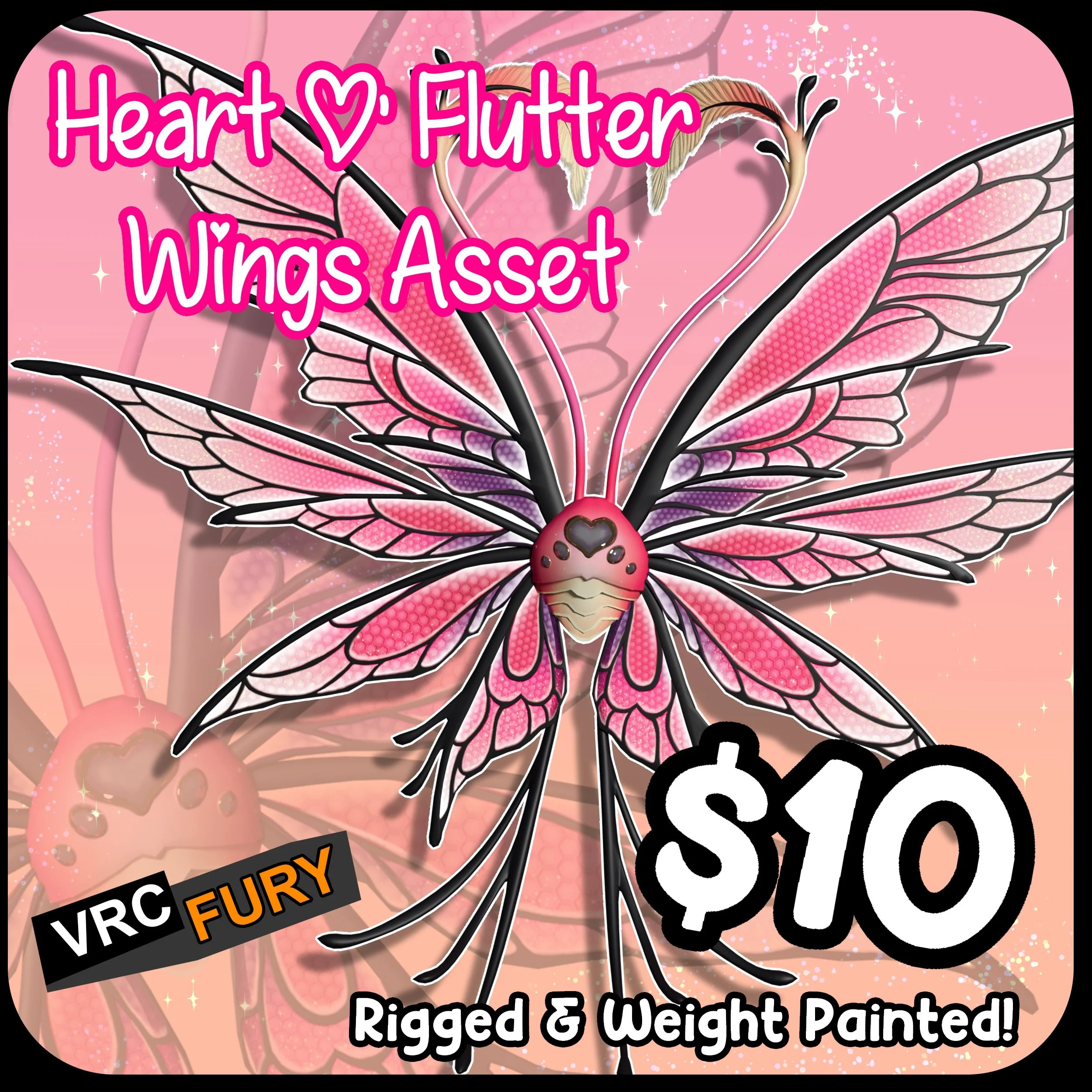 Heart O' Flutter Wings Asset